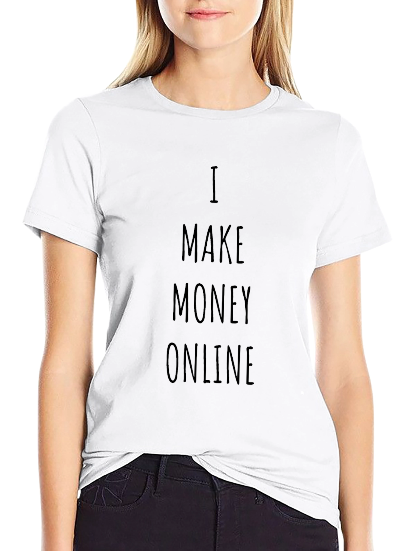 I Make Money Online Black T-Shirt