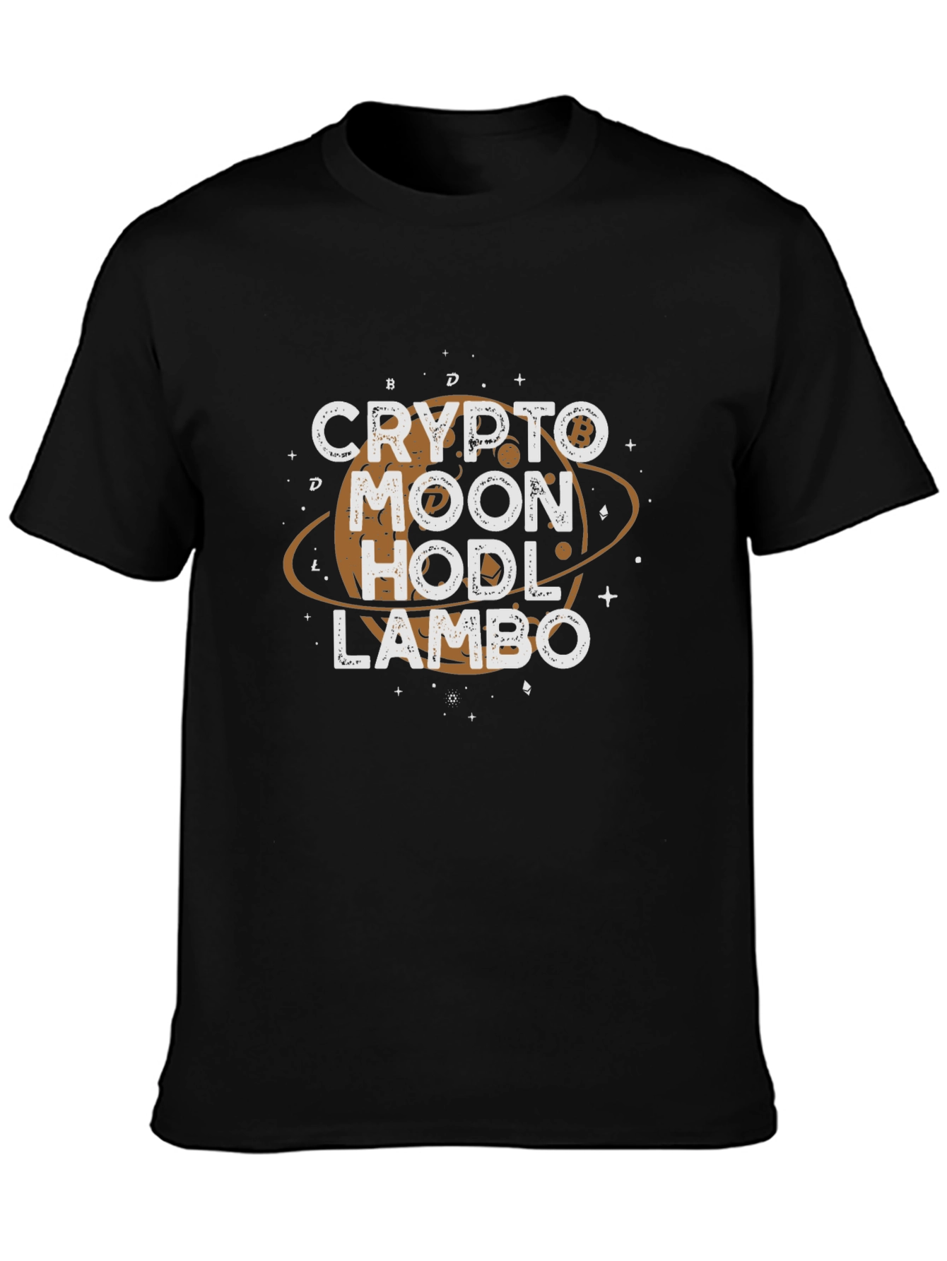 Crypto Moon Hodl Lambo Graphic Tee