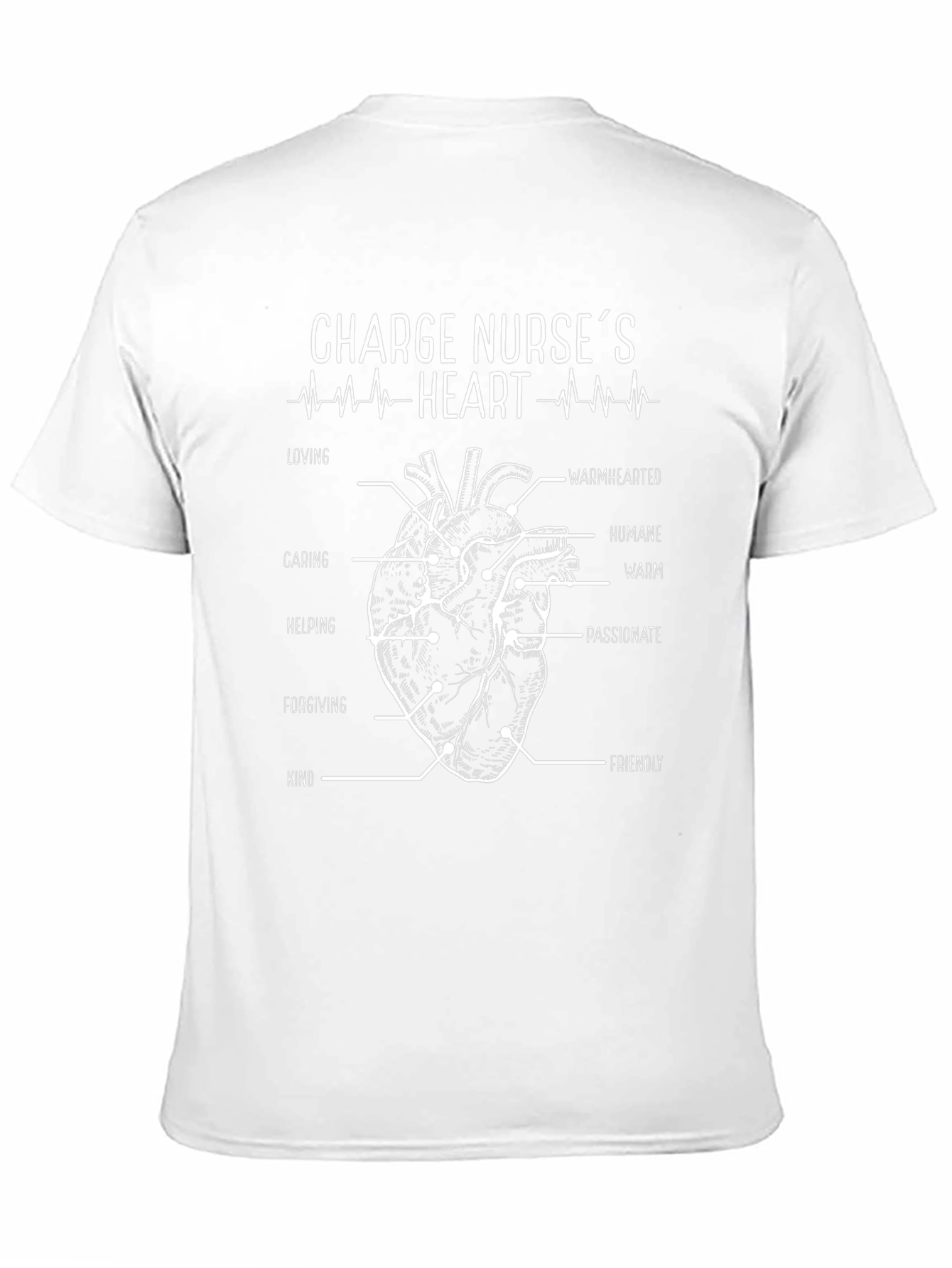 Charge Nurses Heart T-Shirt - Caring Nurse Tee