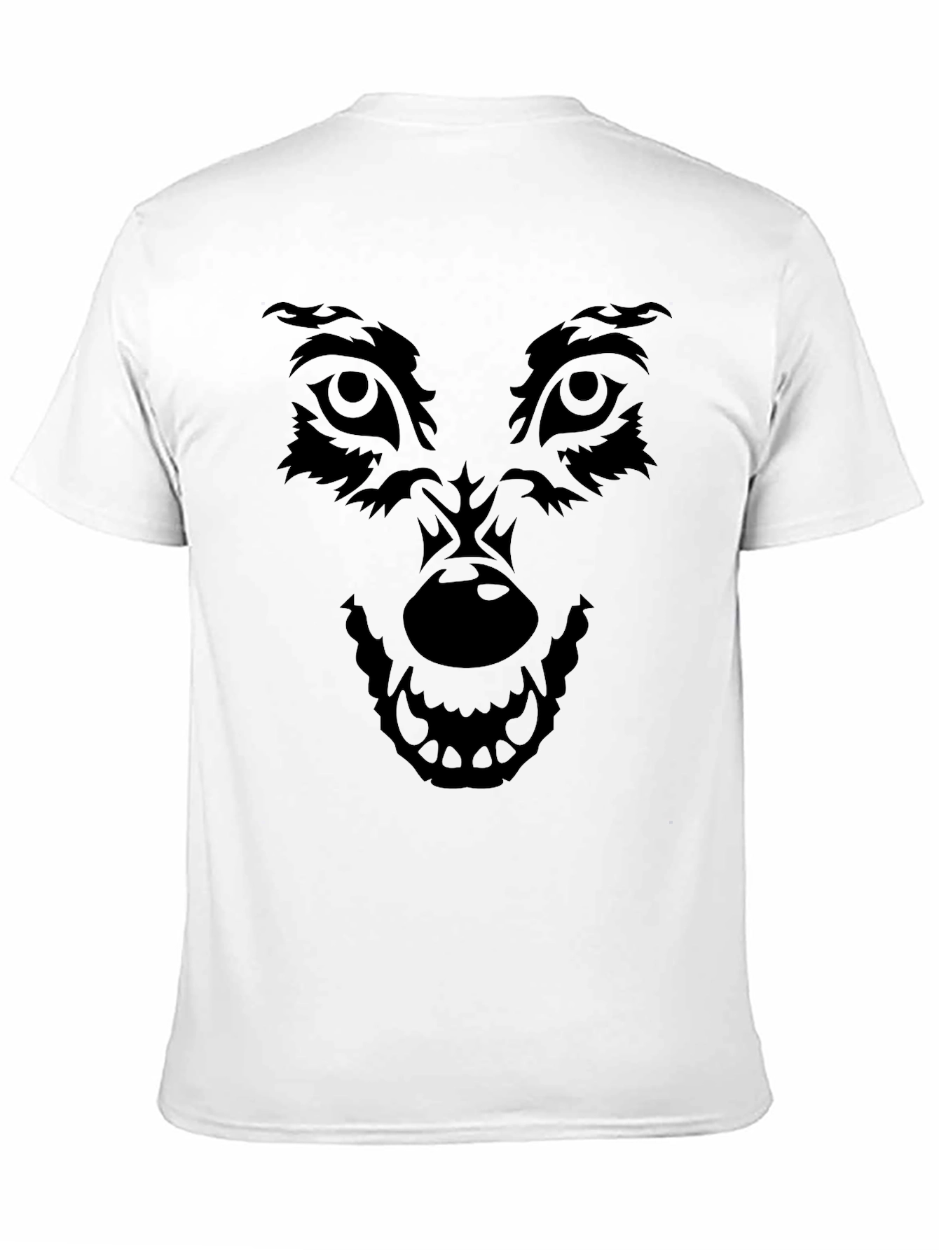 Wolf Graphic Print Black T-Shirt