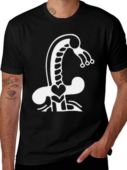 Abstract Creature Graphic Tee - Black