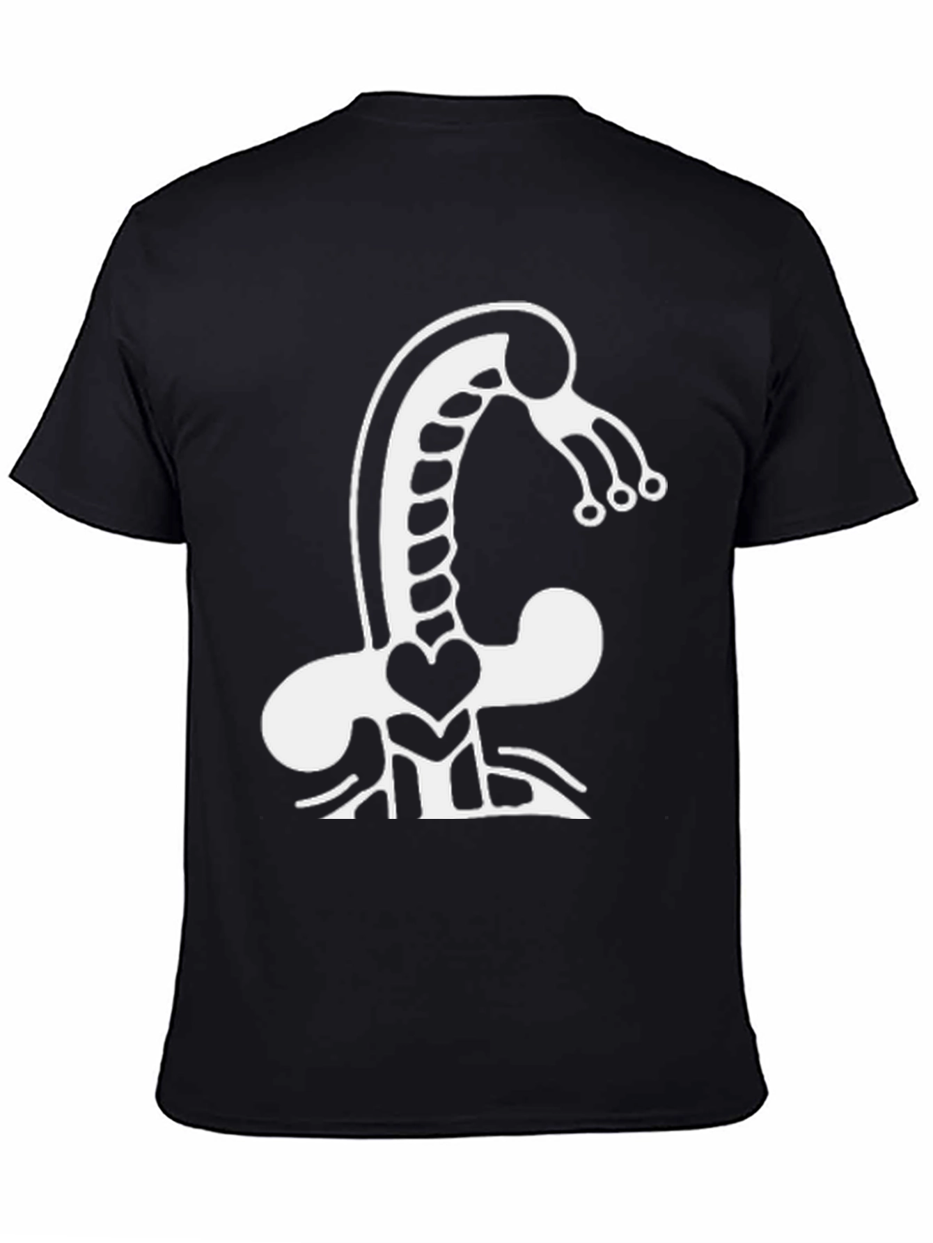 Abstract Creature Graphic Tee - Black
