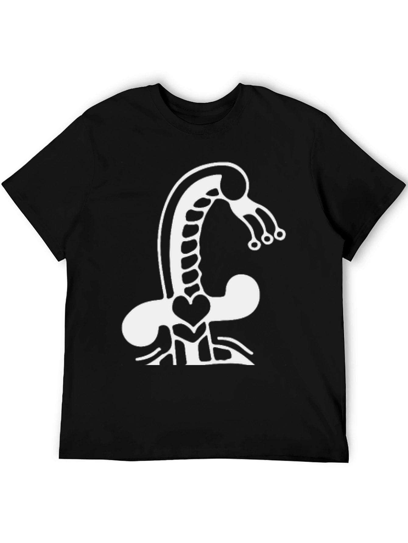 Abstract Creature Graphic Tee - Black