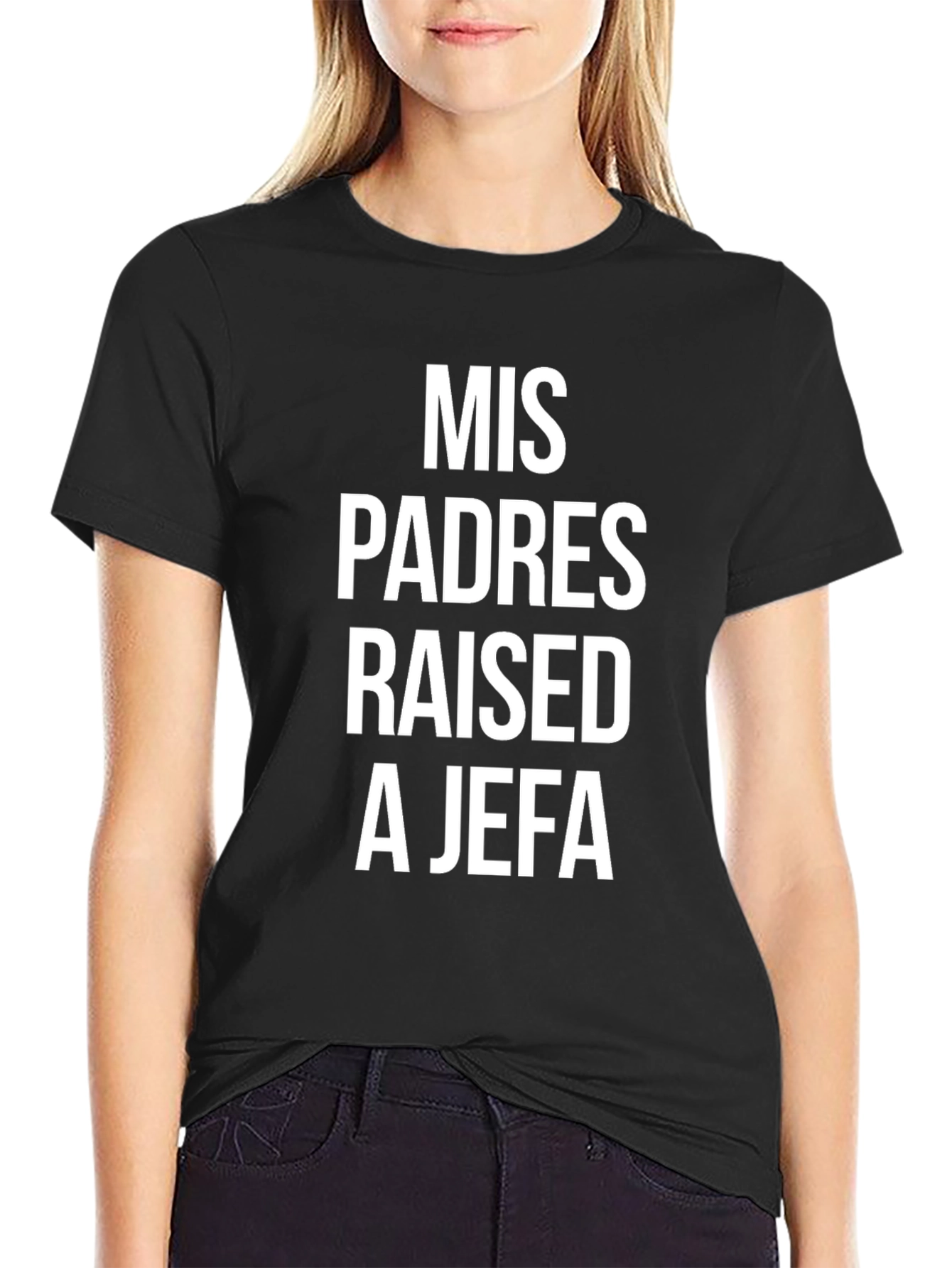 Mis Padres Raised A Jefa Graphic Tee