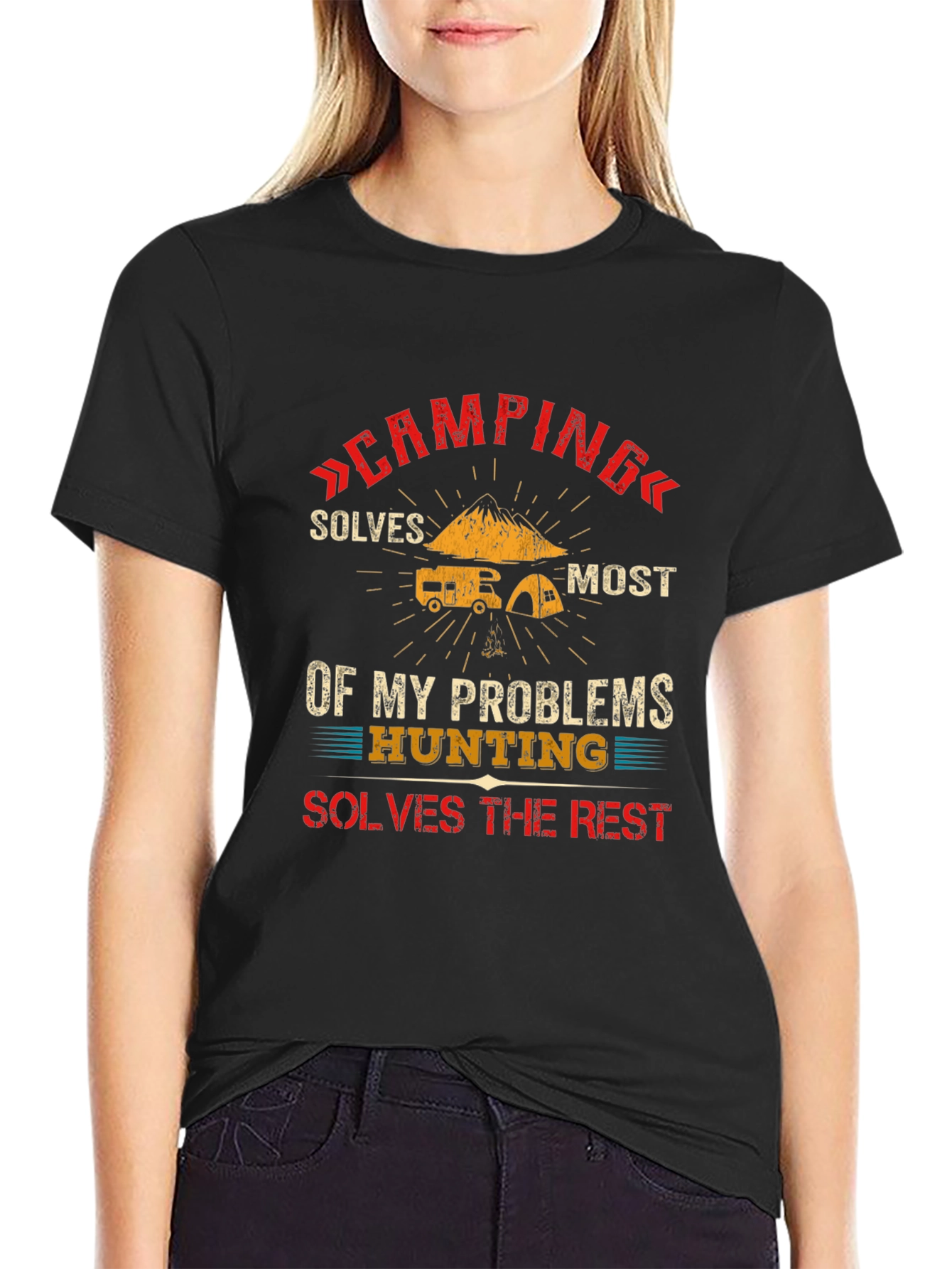 Camping & Hunting Solve Problems T-Shirt