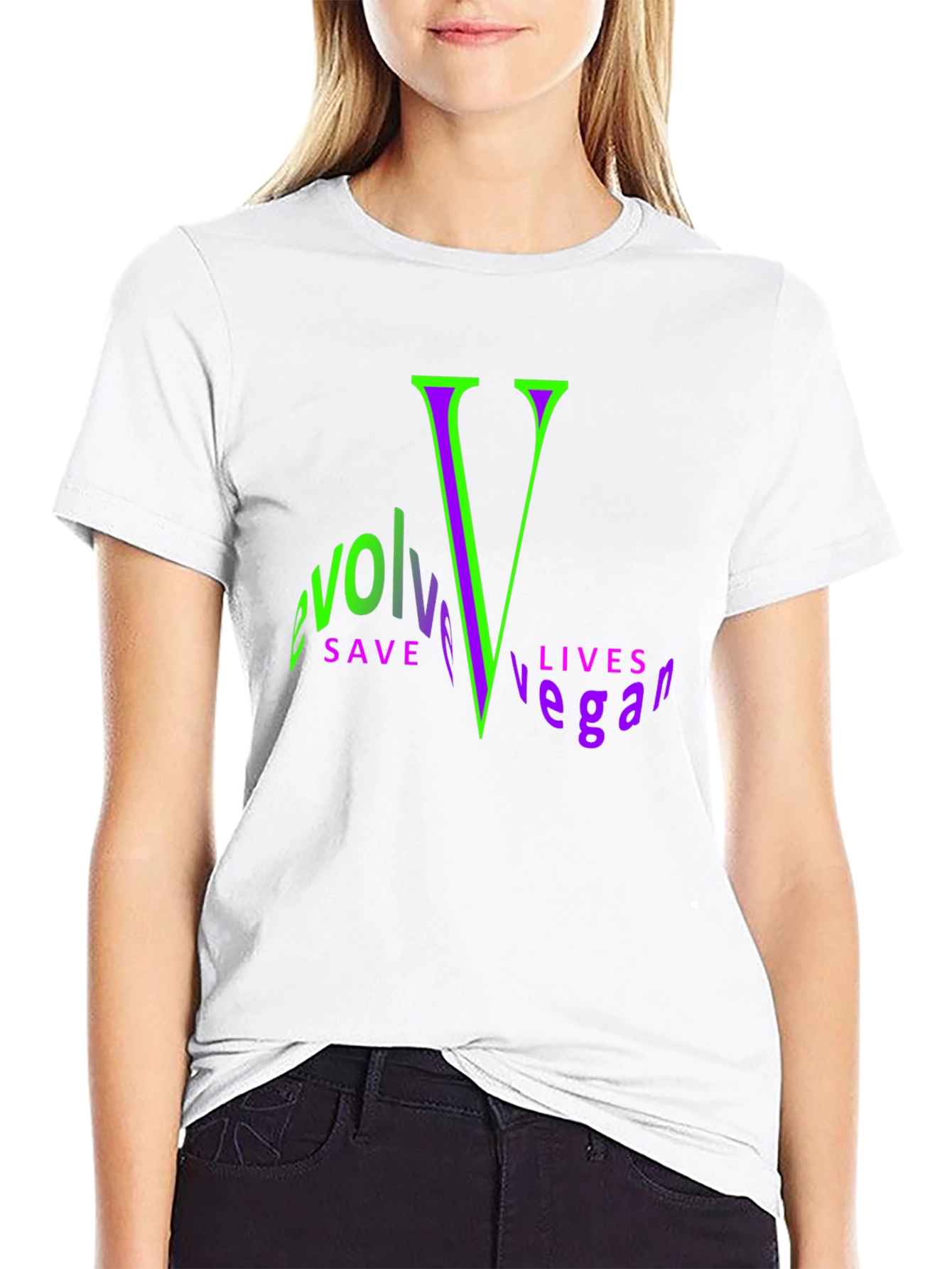 Evolve Vegan Graphic Tee - Save Lives