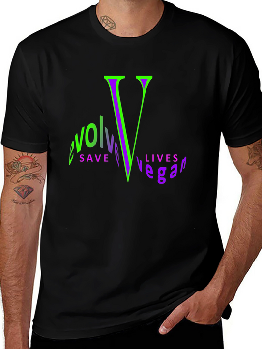 Evolve Vegan Graphic Tee - Save Lives
