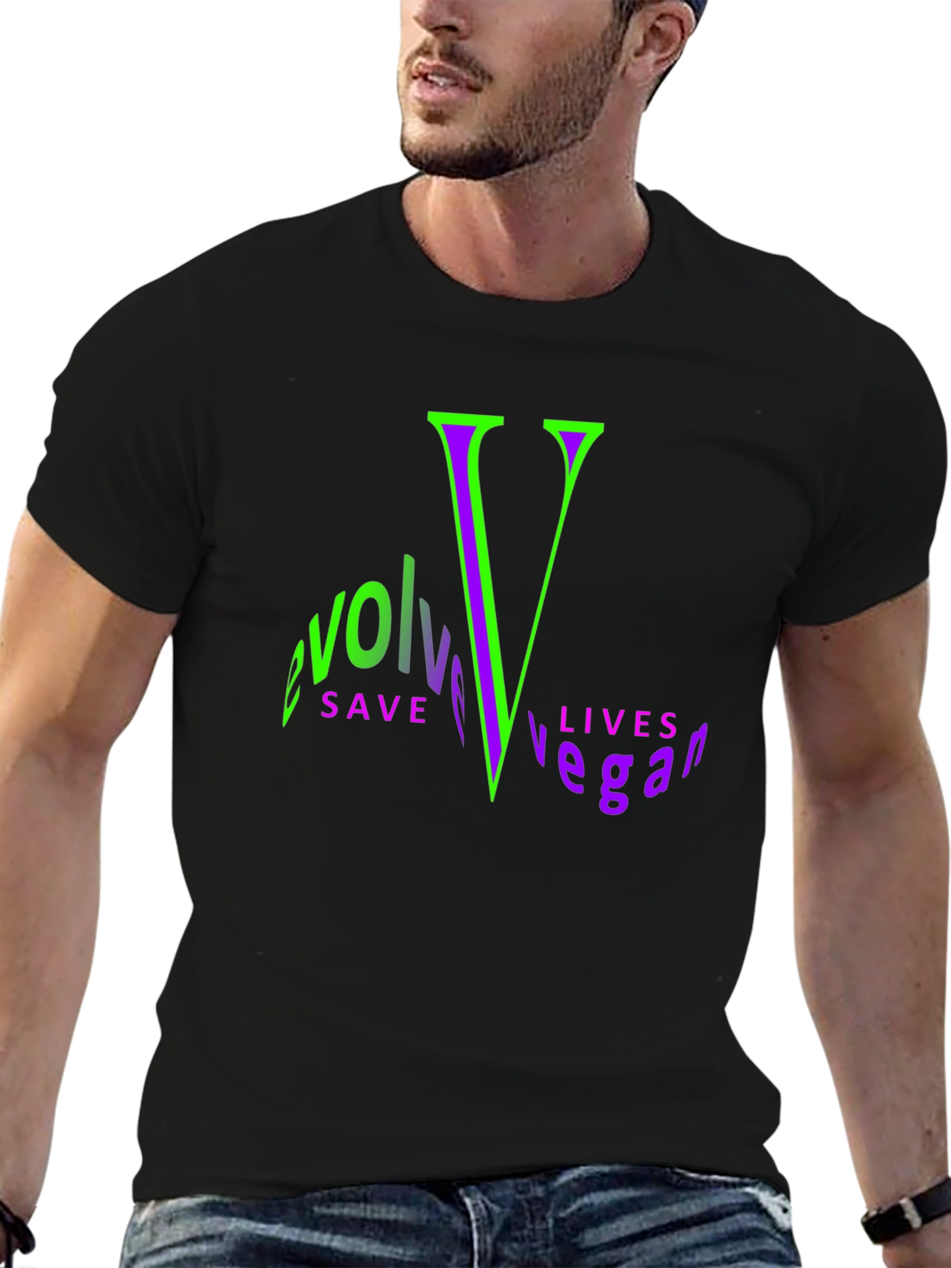 Evolve Vegan Graphic Tee - Save Lives