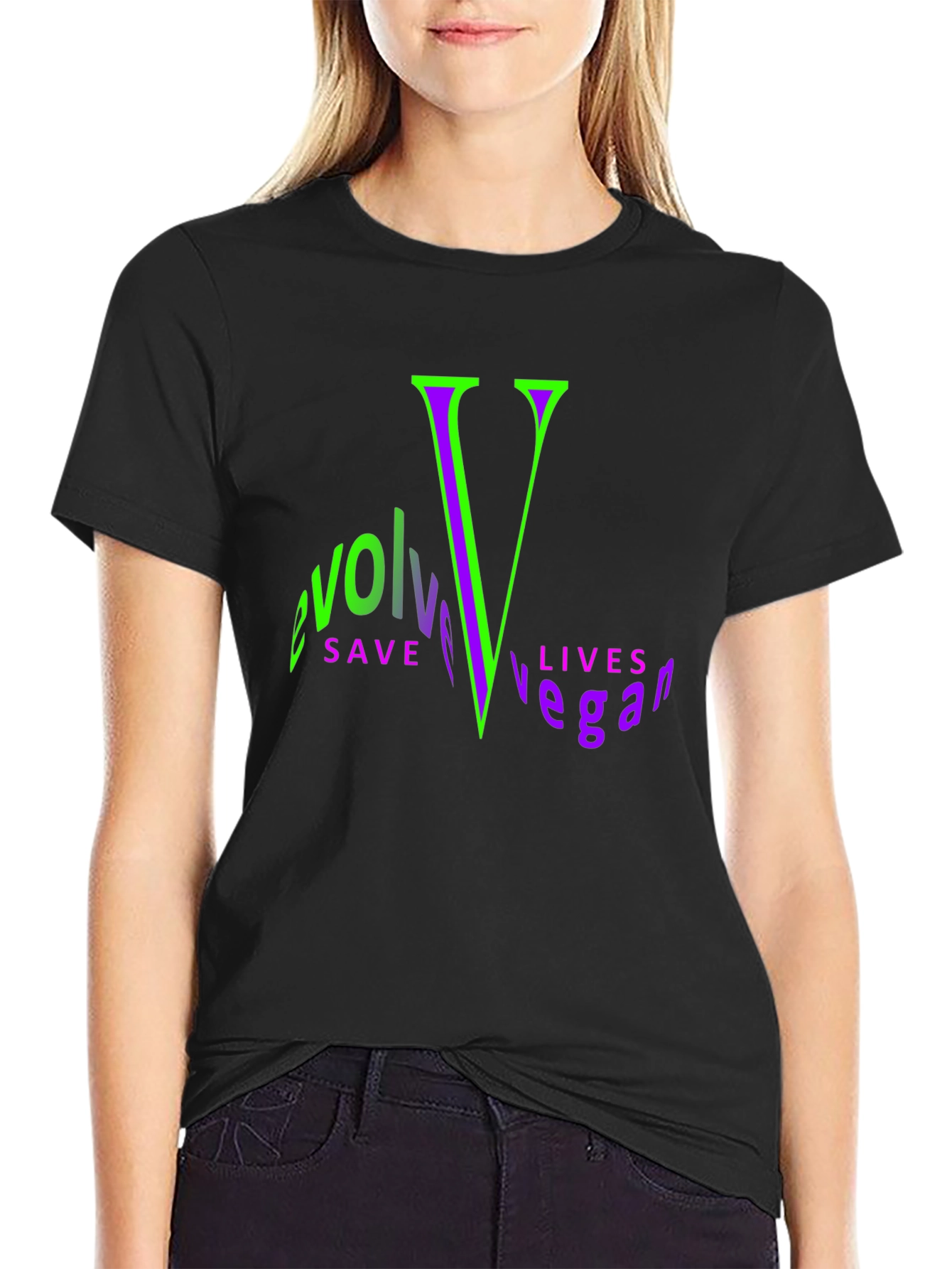 Evolve Vegan Graphic Tee - Save Lives