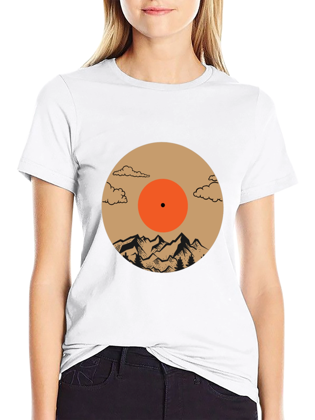 Mountain Vinyl Record Graphic Tee