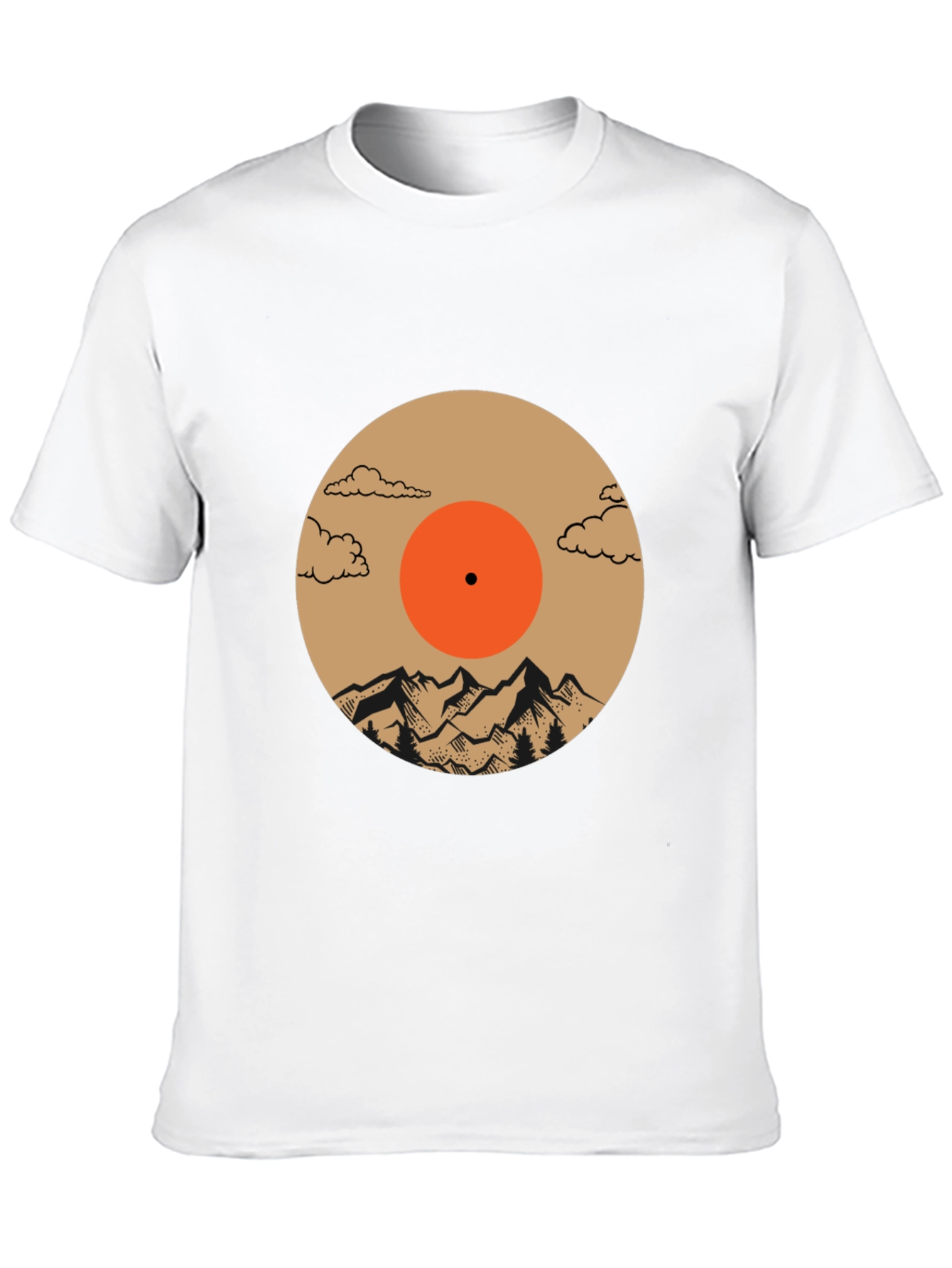 Mountain Vinyl Record Graphic Tee