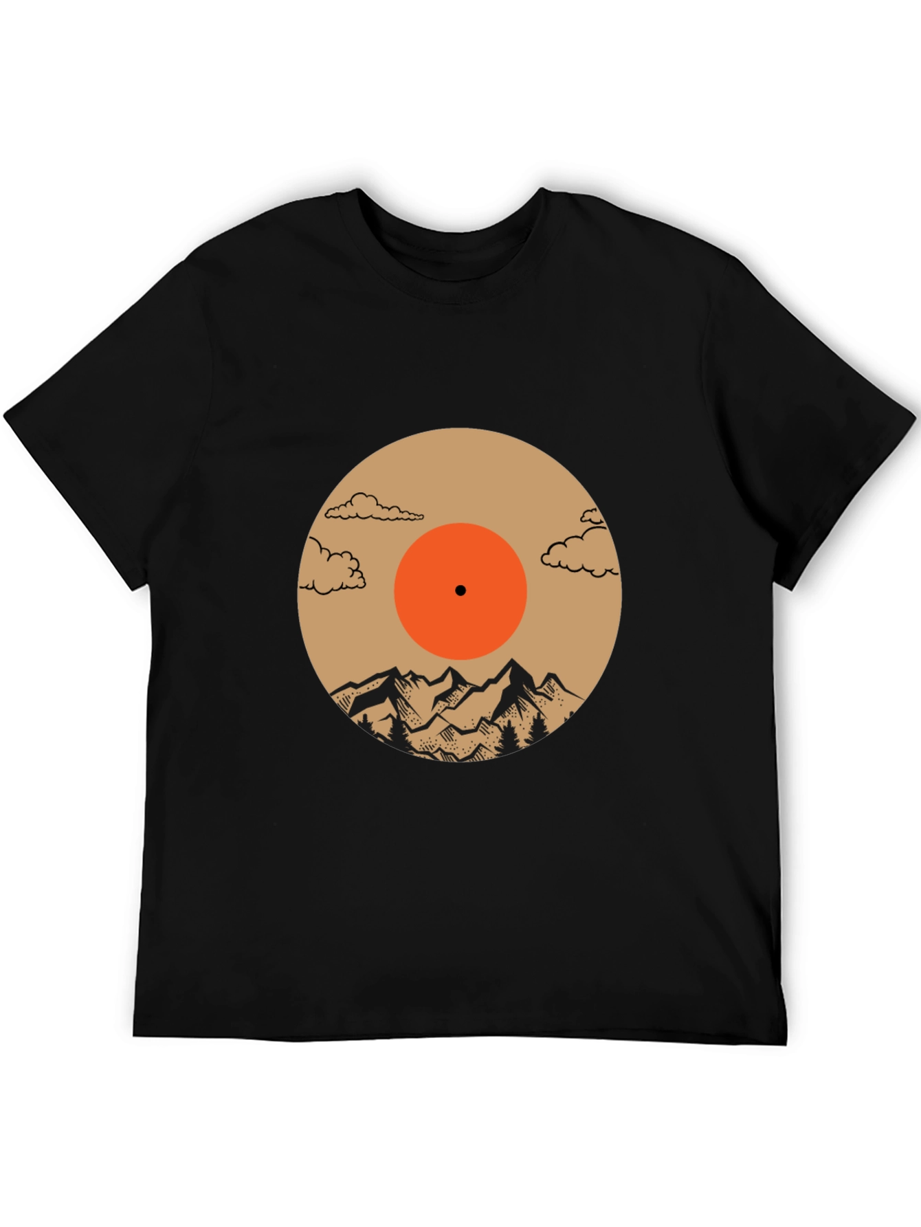 Mountain Vinyl Record Graphic Tee