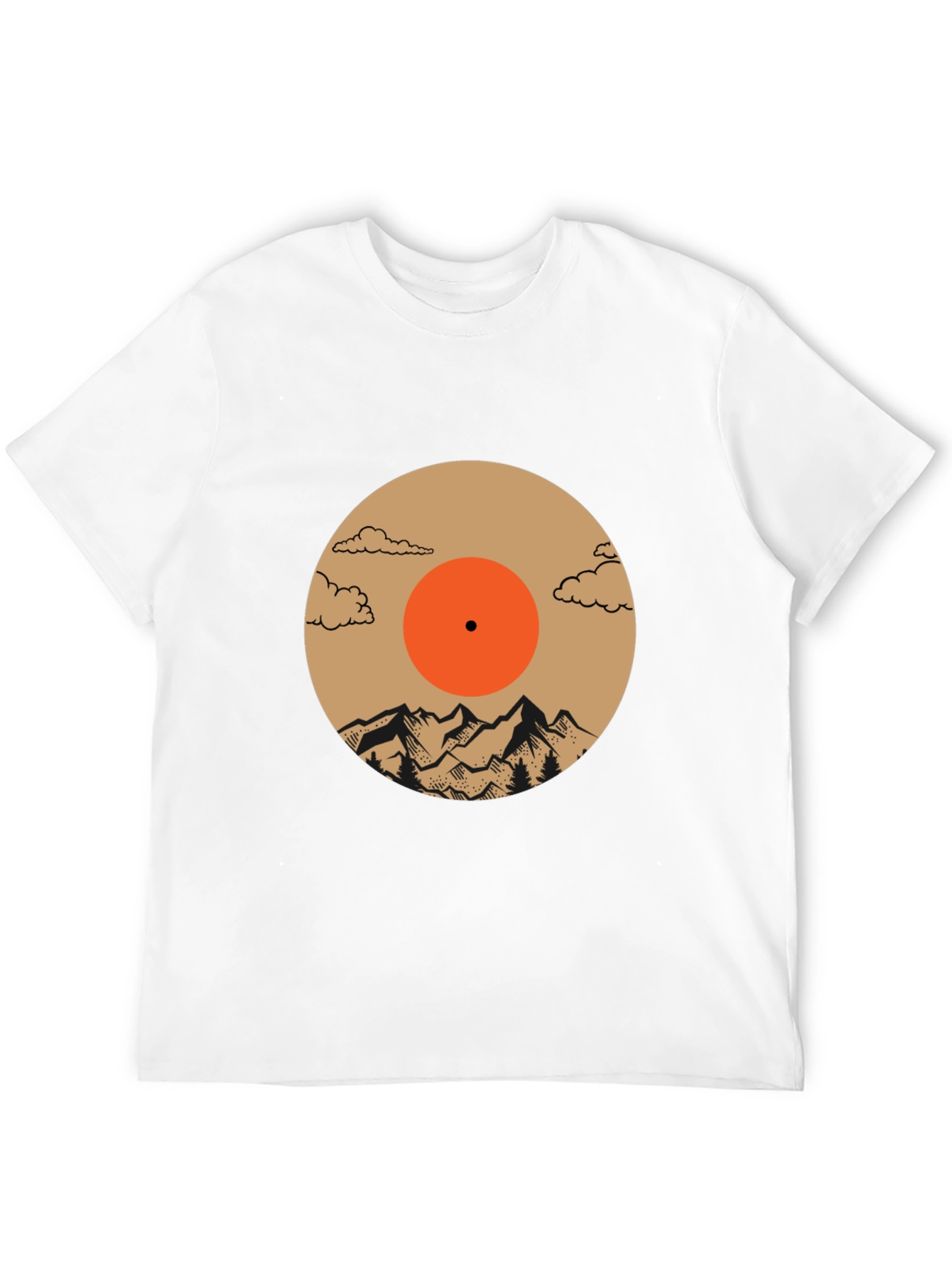Mountain Vinyl Record Graphic Tee