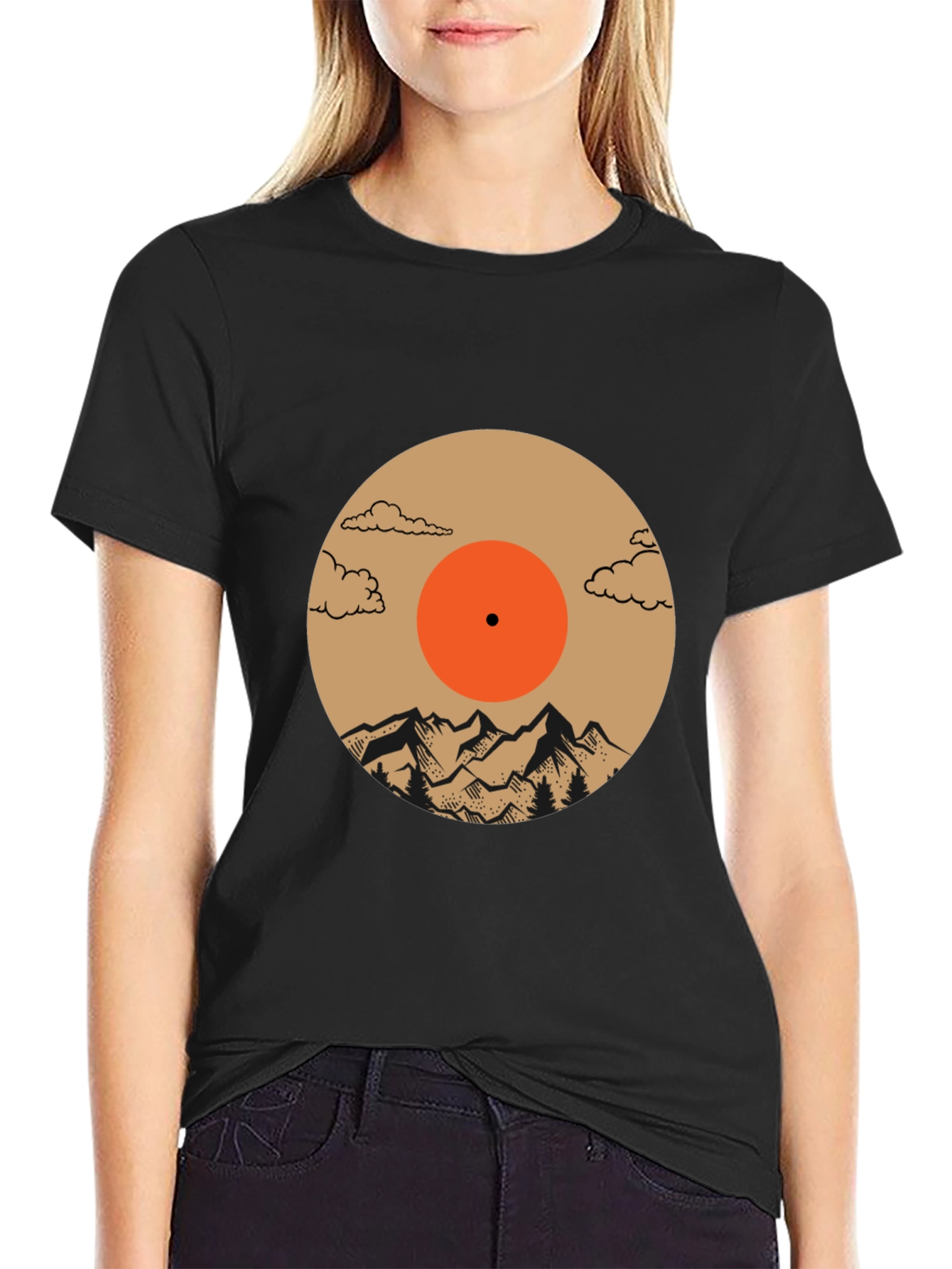 Mountain Vinyl Record Graphic Tee