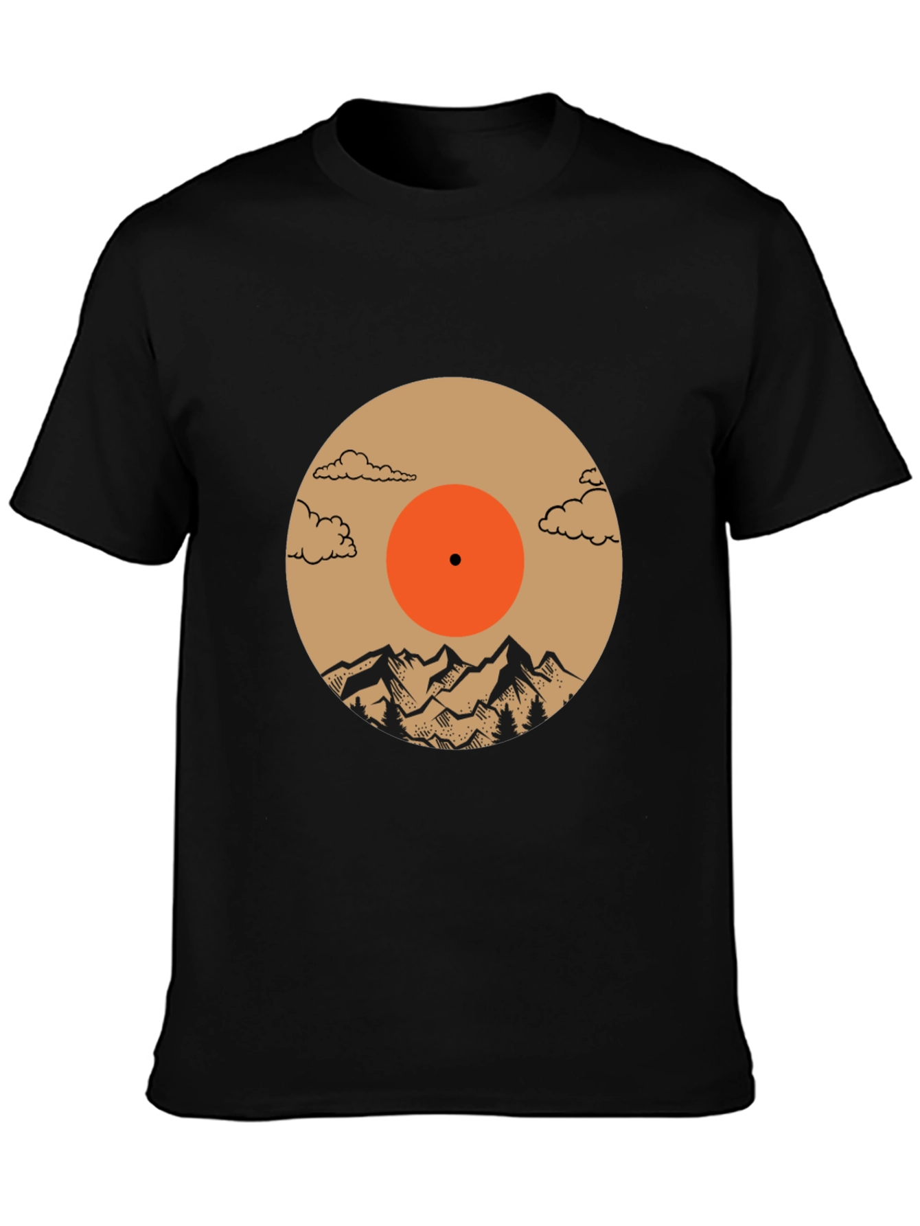 Mountain Vinyl Record Graphic Tee