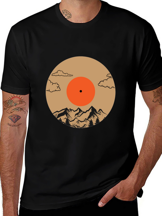 Mountain Vinyl Record Graphic Tee