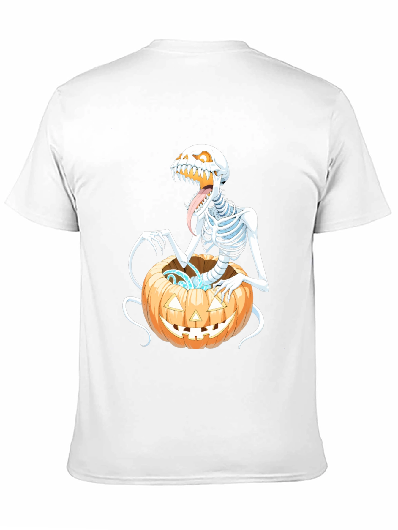 Spooky Skeleton Pumpkin Graphic Tee