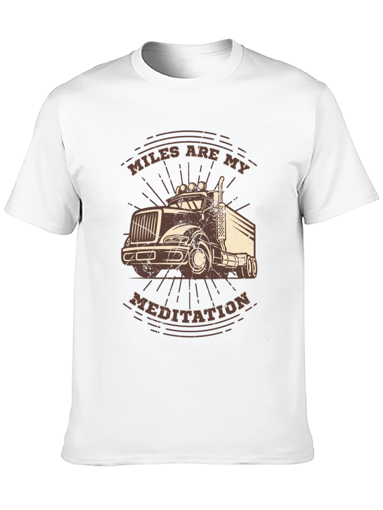 Trucker T-Shirt: Miles Are My Meditation Tee
