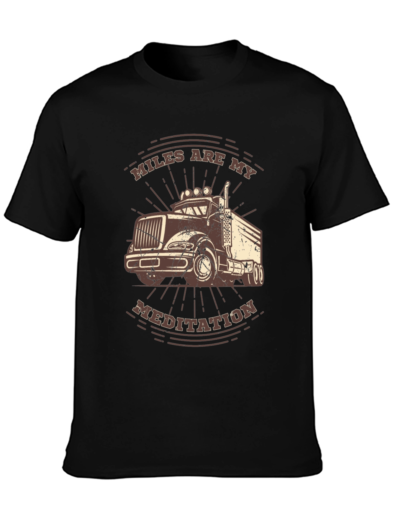 Trucker T-Shirt: Miles Are My Meditation Tee