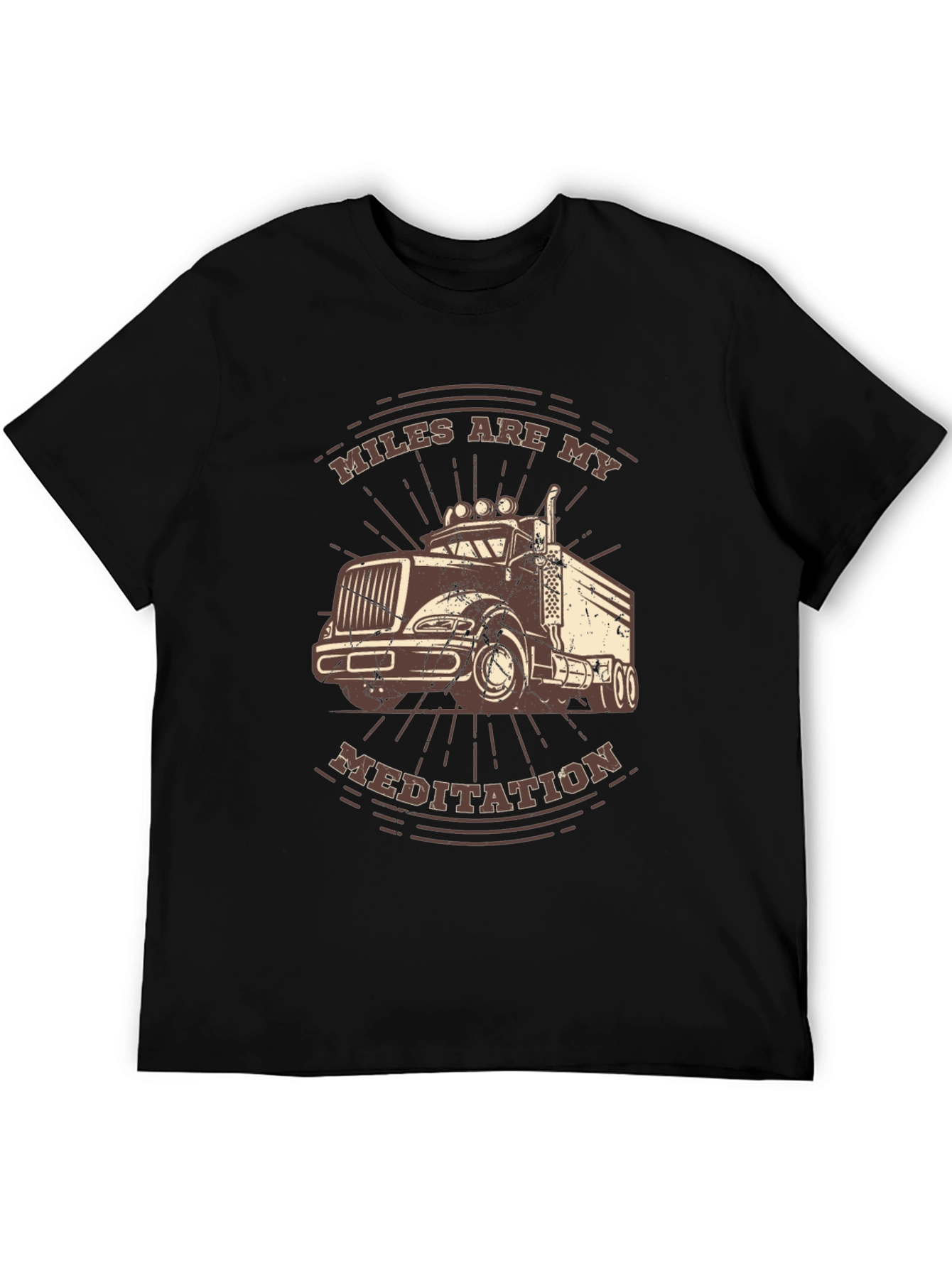 Trucker T-Shirt: Miles Are My Meditation Tee