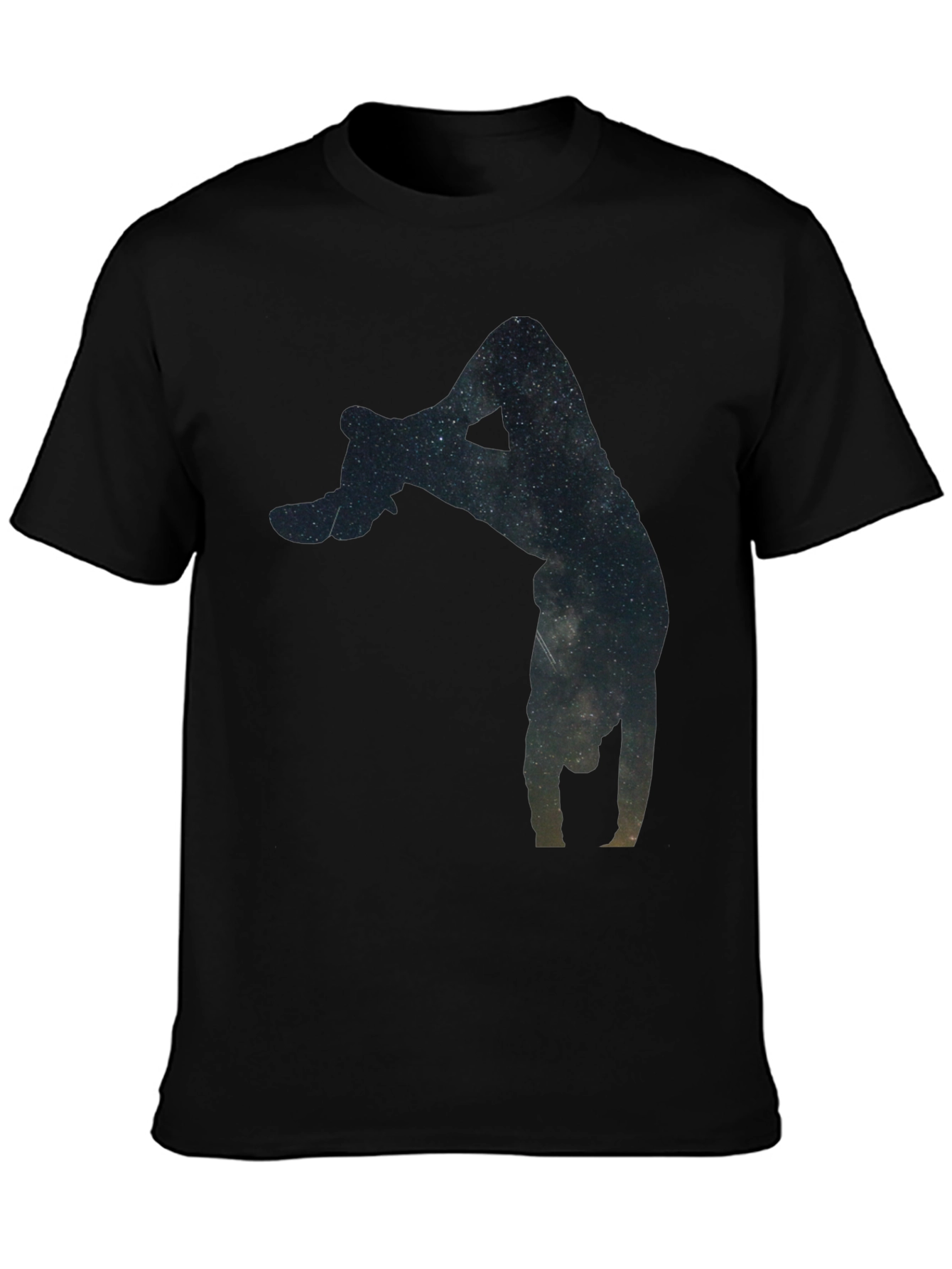 Galaxy Handstand Black T-Shirt