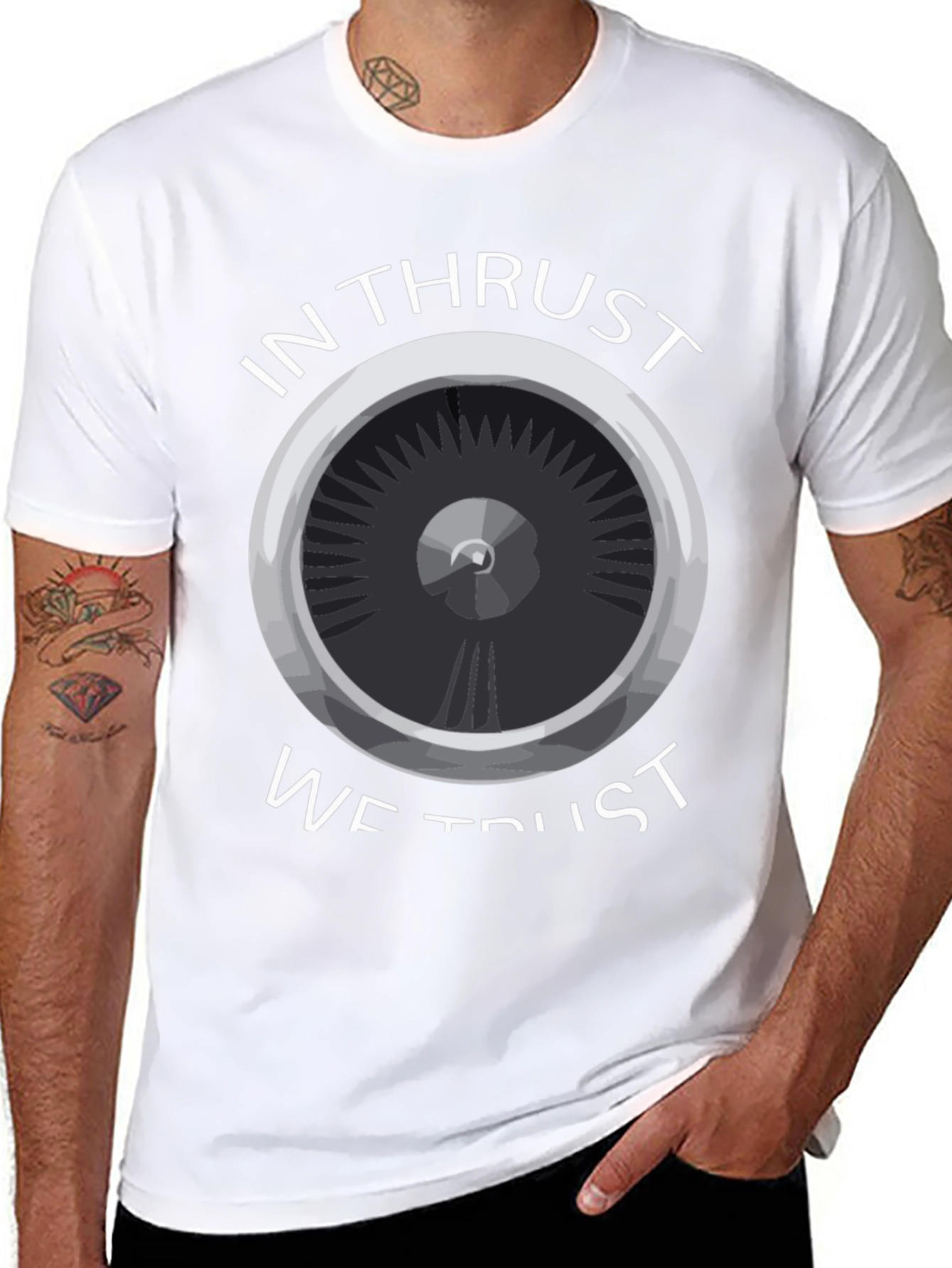 In Thrust We Trust T-Shirt - Aviation Enthusiast Tee