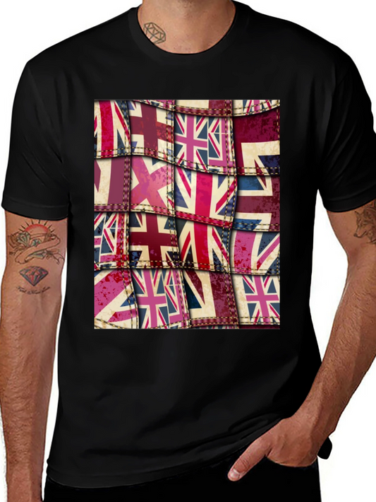 Union Jack Flag Patchwork Graphic Tee