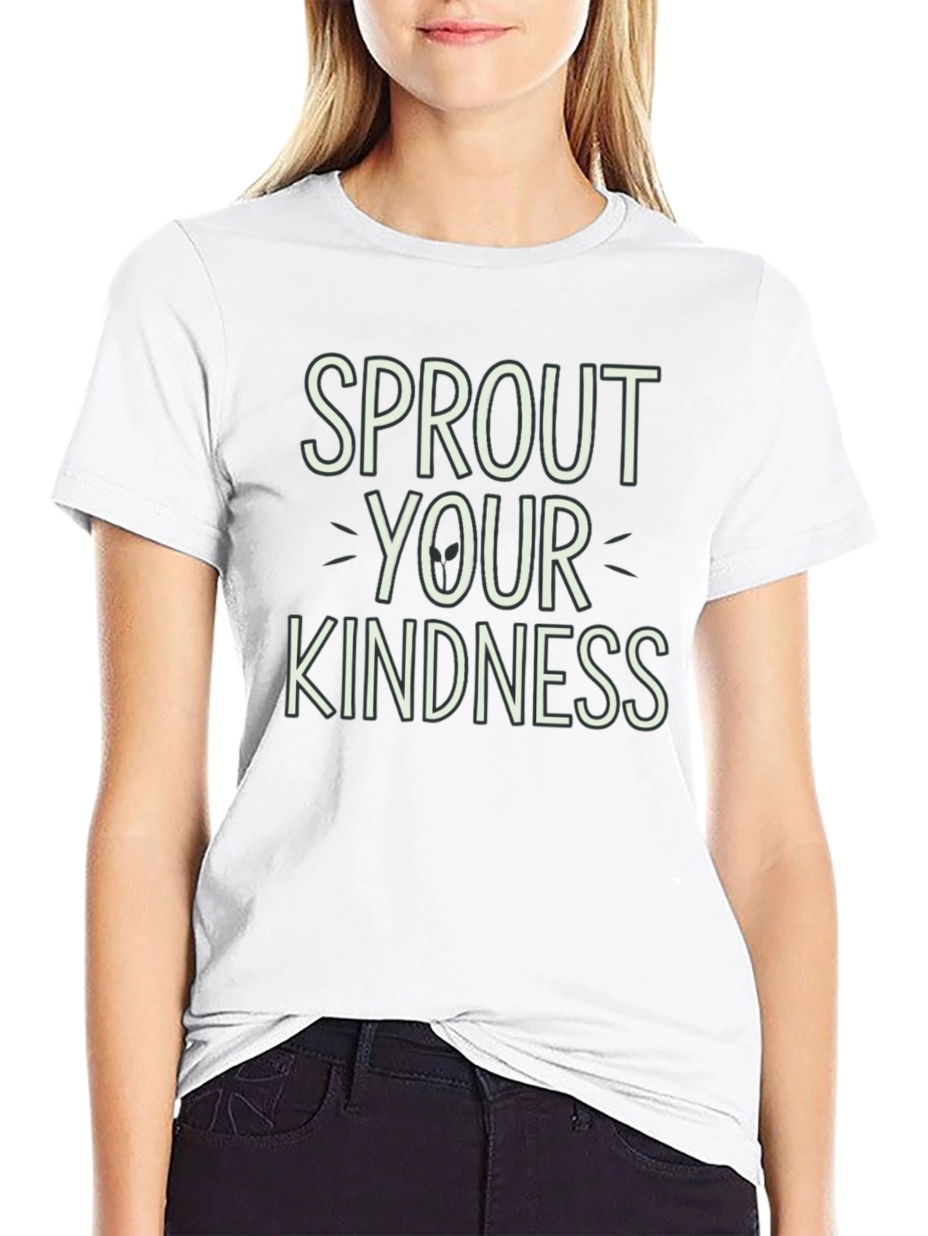 Sprout Your Kindness Black Graphic Tee