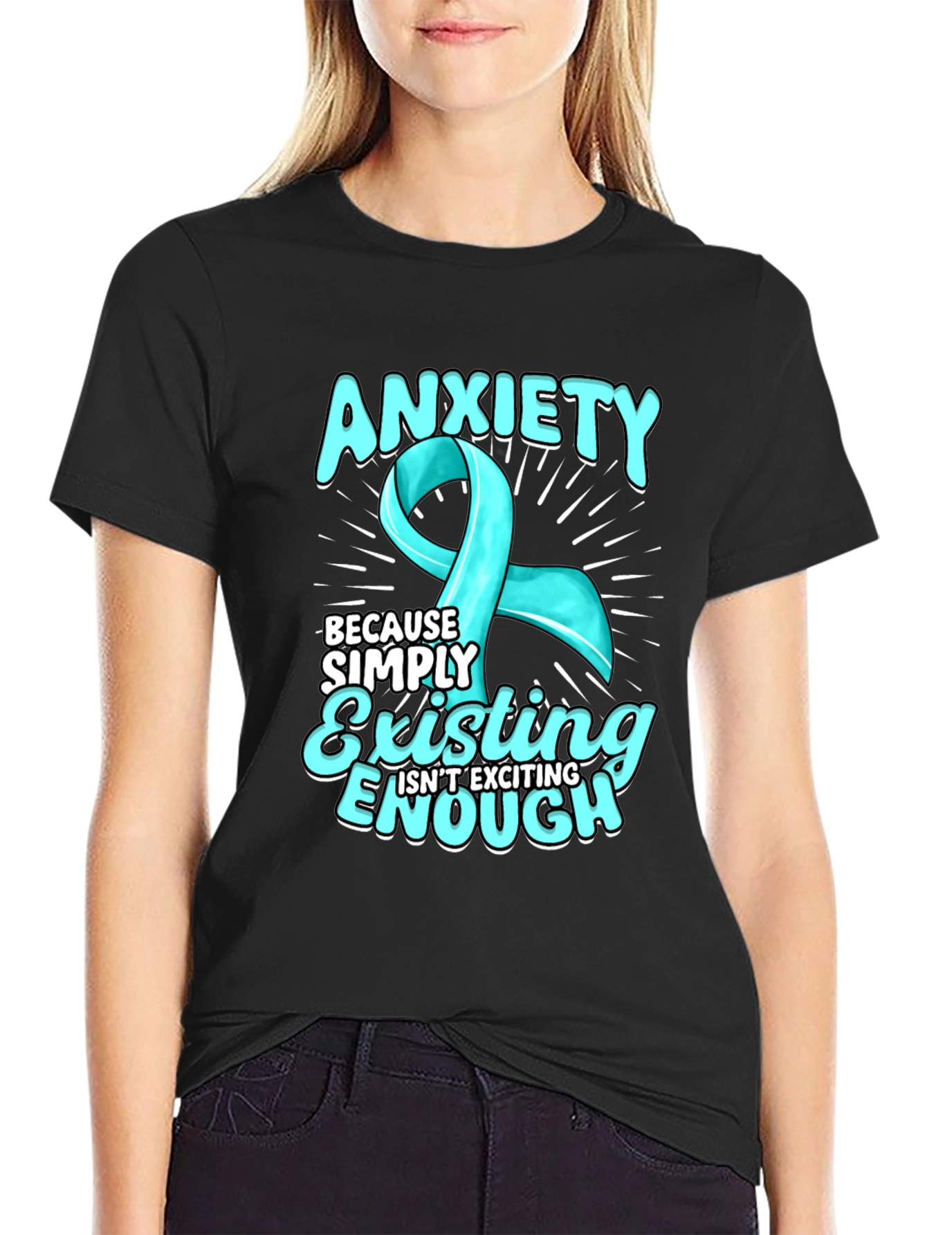 Anxiety Ribbon T-Shirt - Mental Health Awareness
