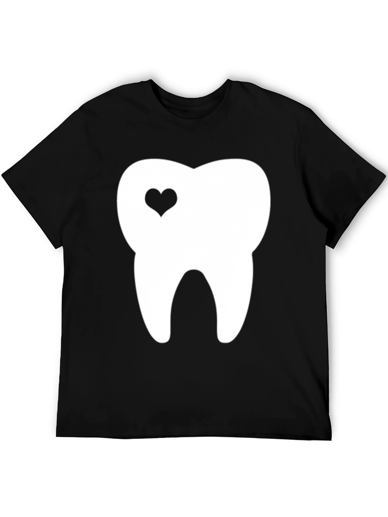 Tooth With Heart Graphic Tee - Black