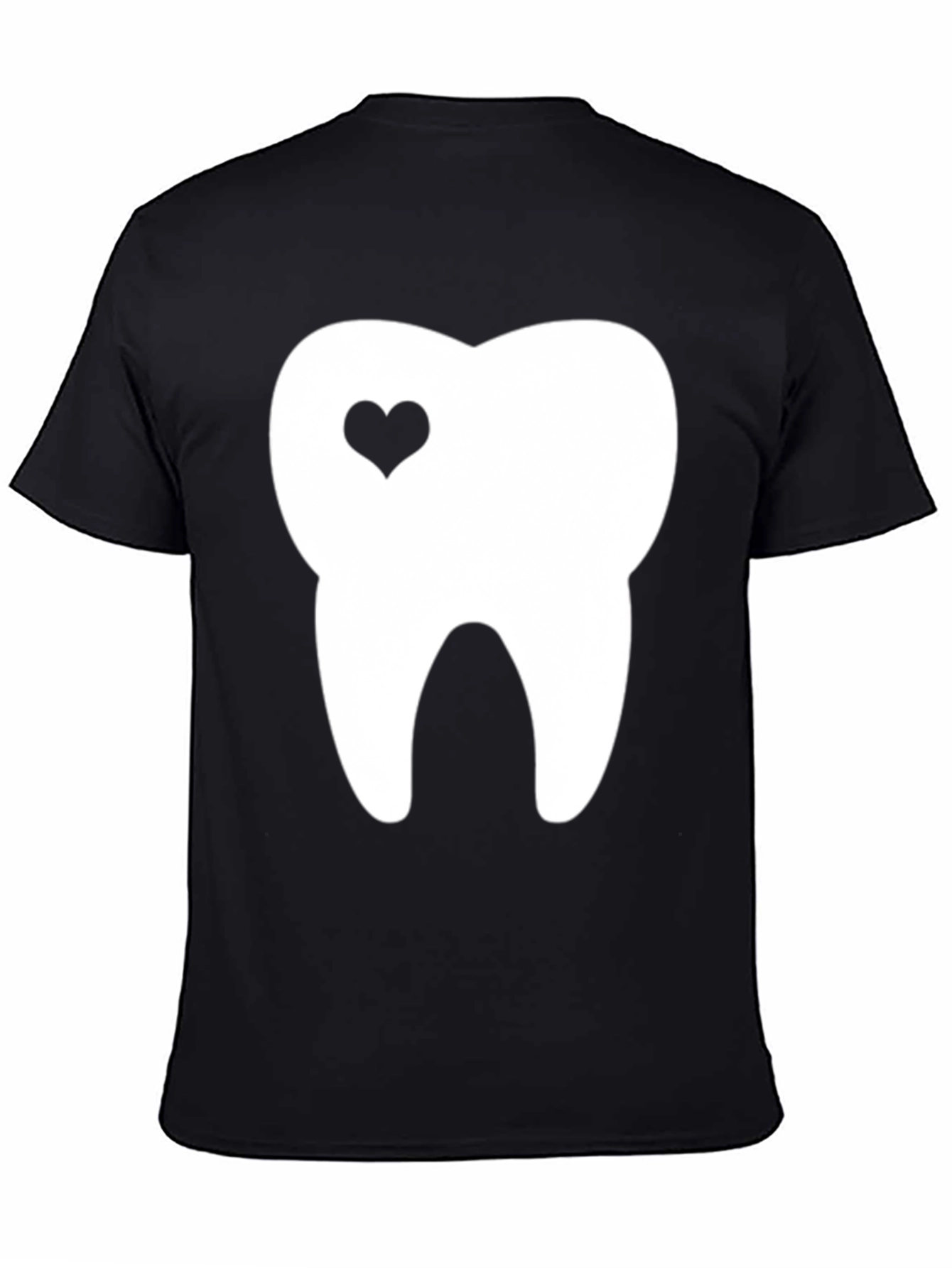 Tooth With Heart Graphic Tee - Black