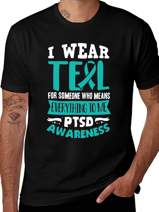 PTSD Awareness Teal Ribbon T-Shirt