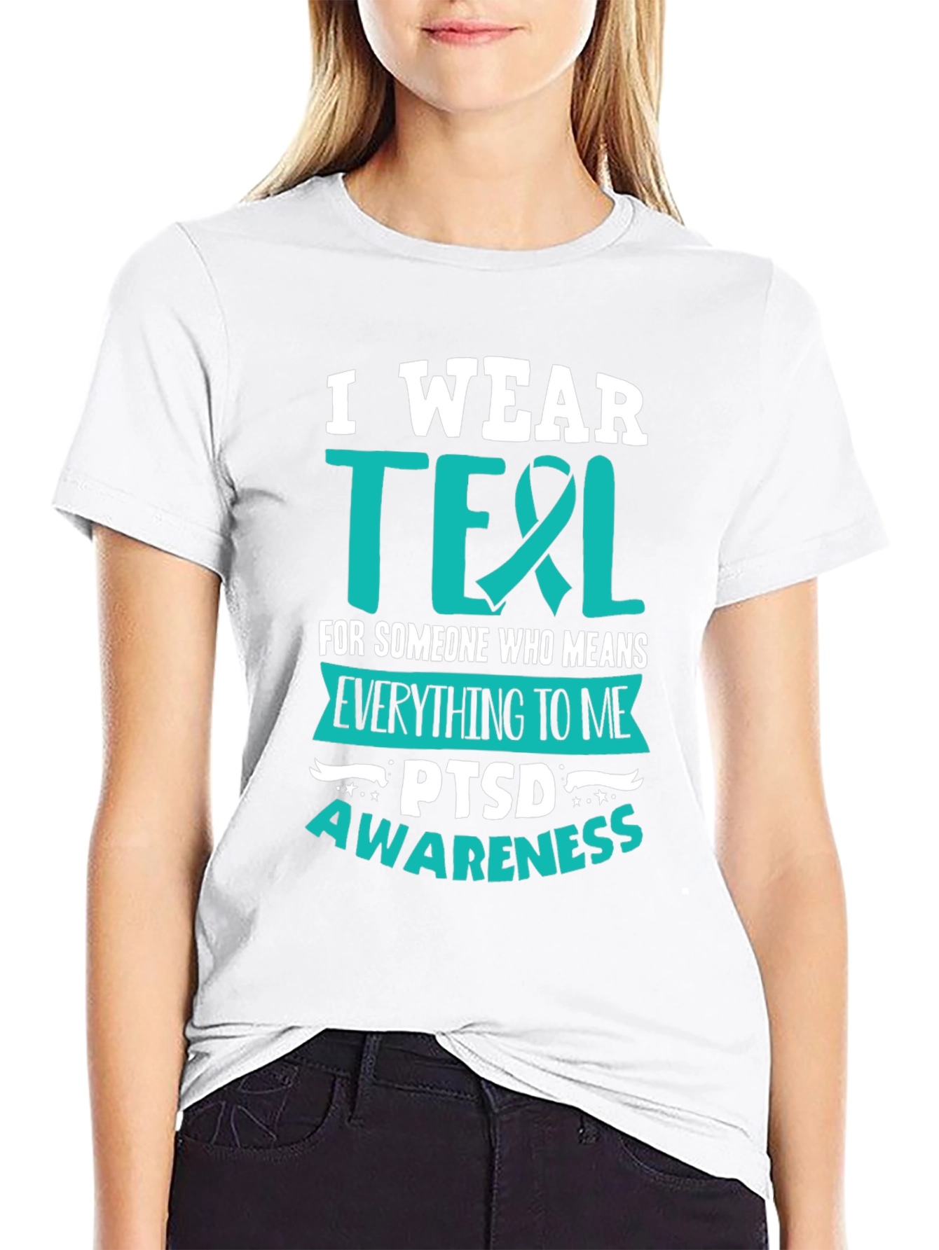 PTSD Awareness Teal Ribbon T-Shirt