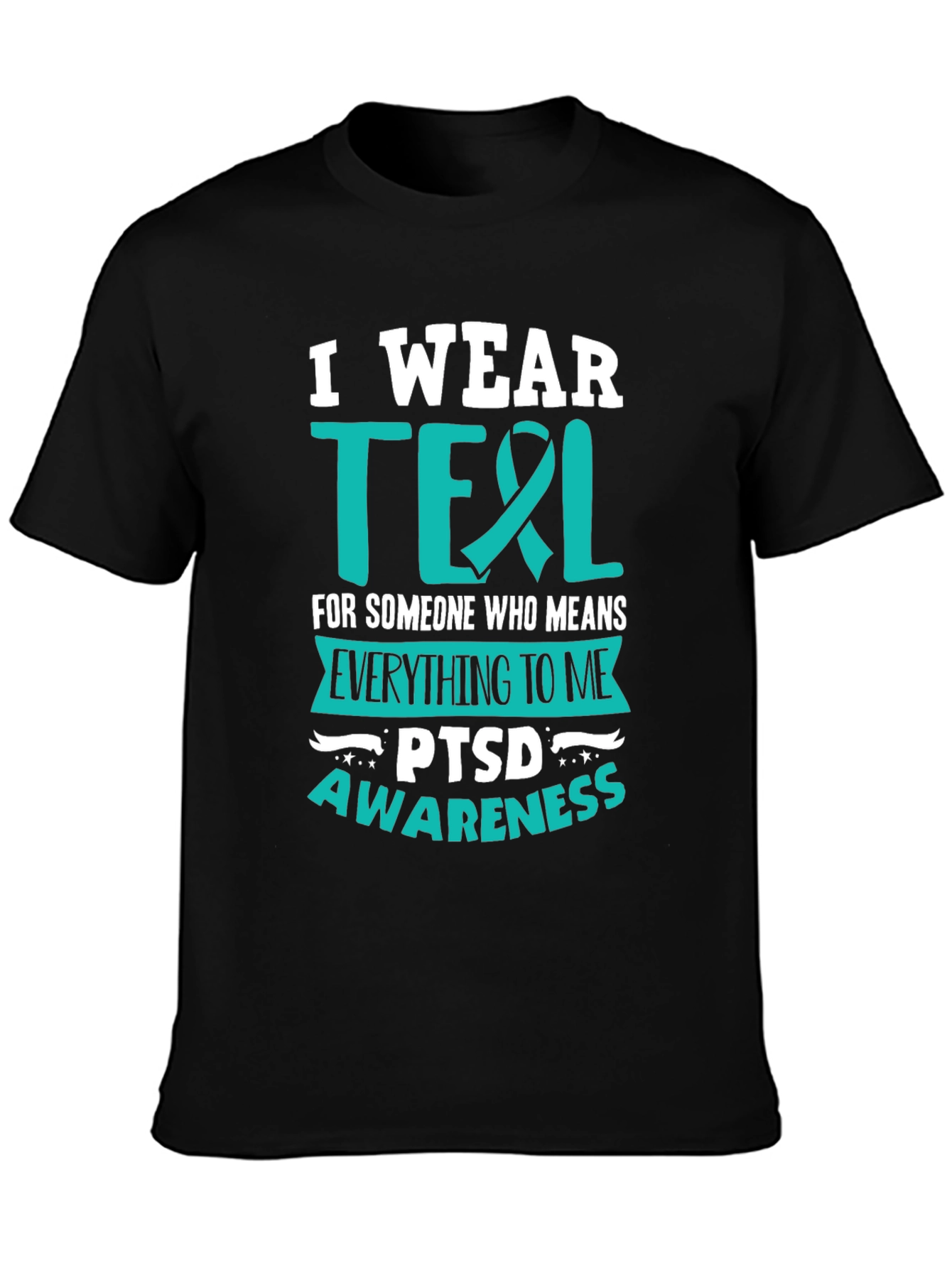PTSD Awareness Teal Ribbon T-Shirt