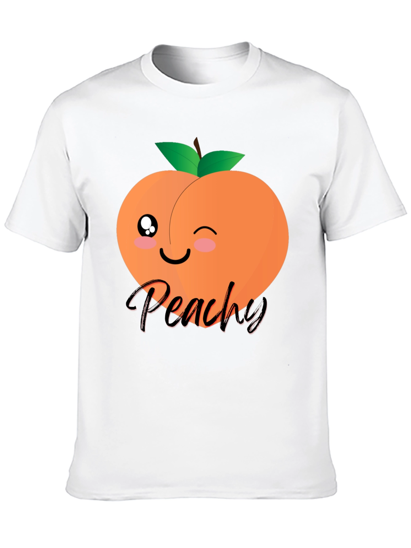 Cute Peachy Graphic T-Shirt - Unisex Black Tee