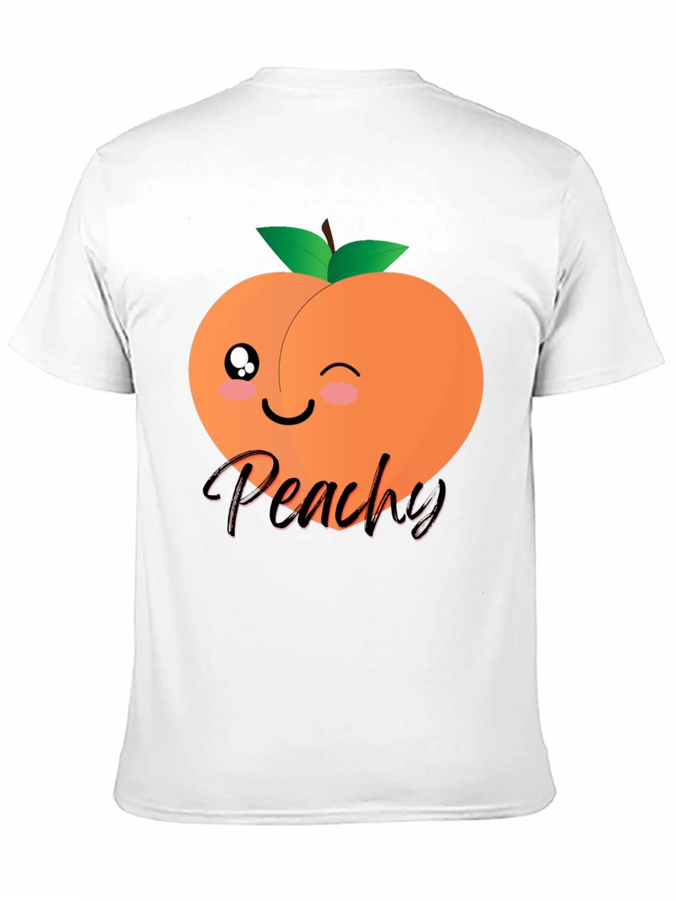 Cute Peachy Graphic T-Shirt - Unisex Black Tee