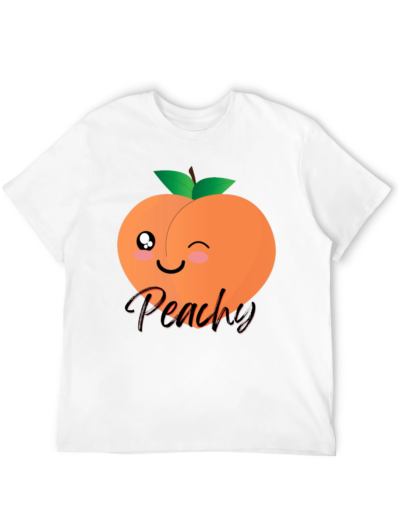 Cute Peachy Graphic T-Shirt - Unisex Black Tee