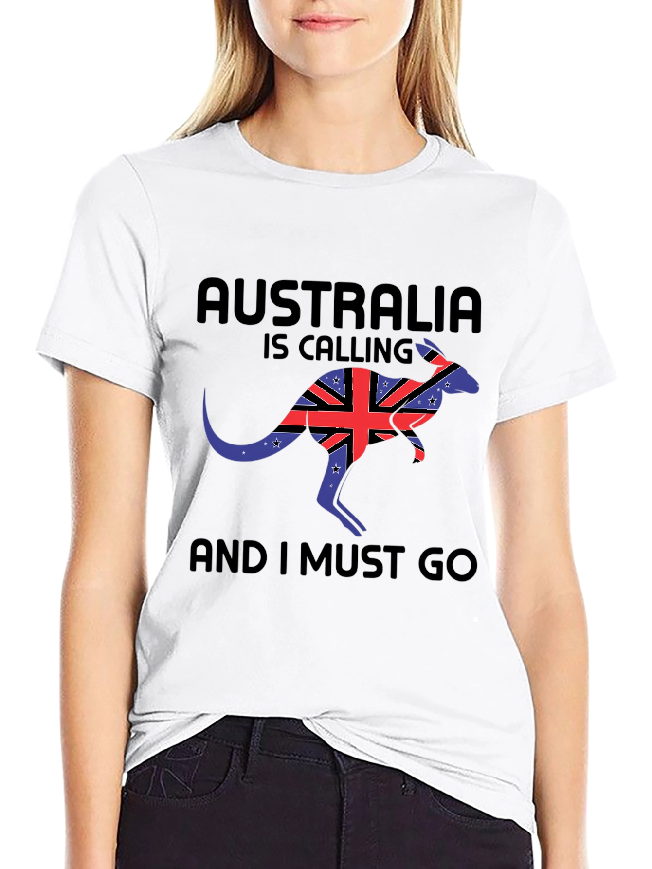 Australia Calling Black T-Shirt