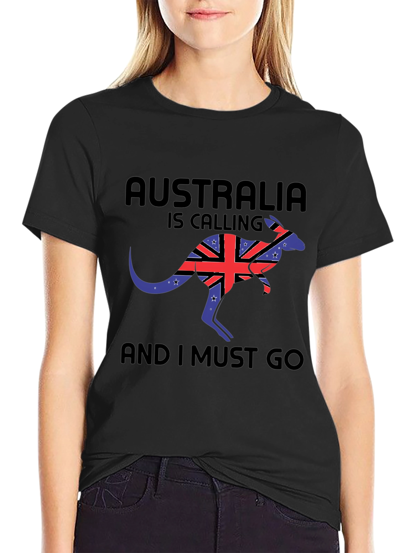 Australia Calling Black T-Shirt