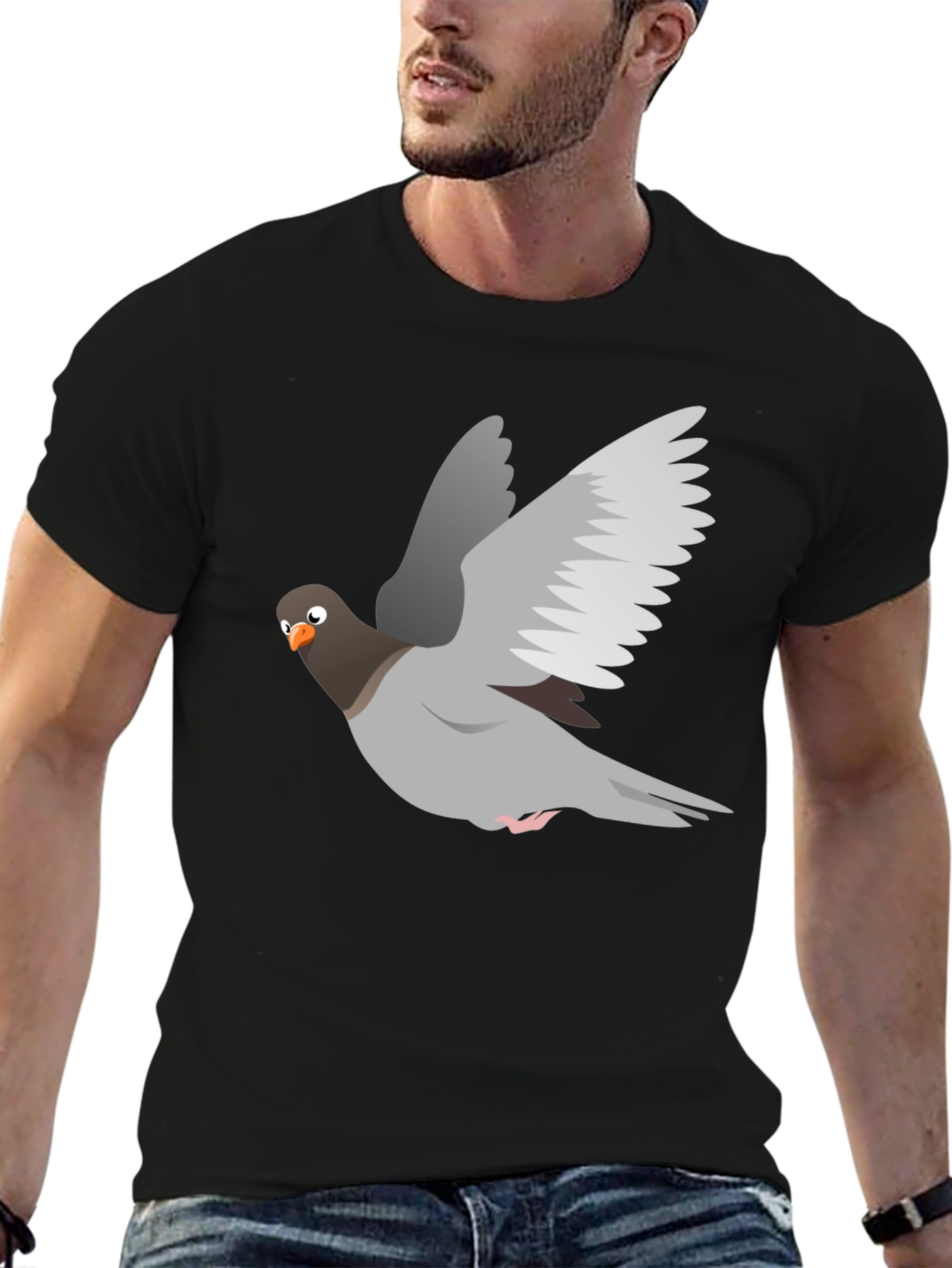 Pigeon Graphic Tee - Soft Cotton Blend