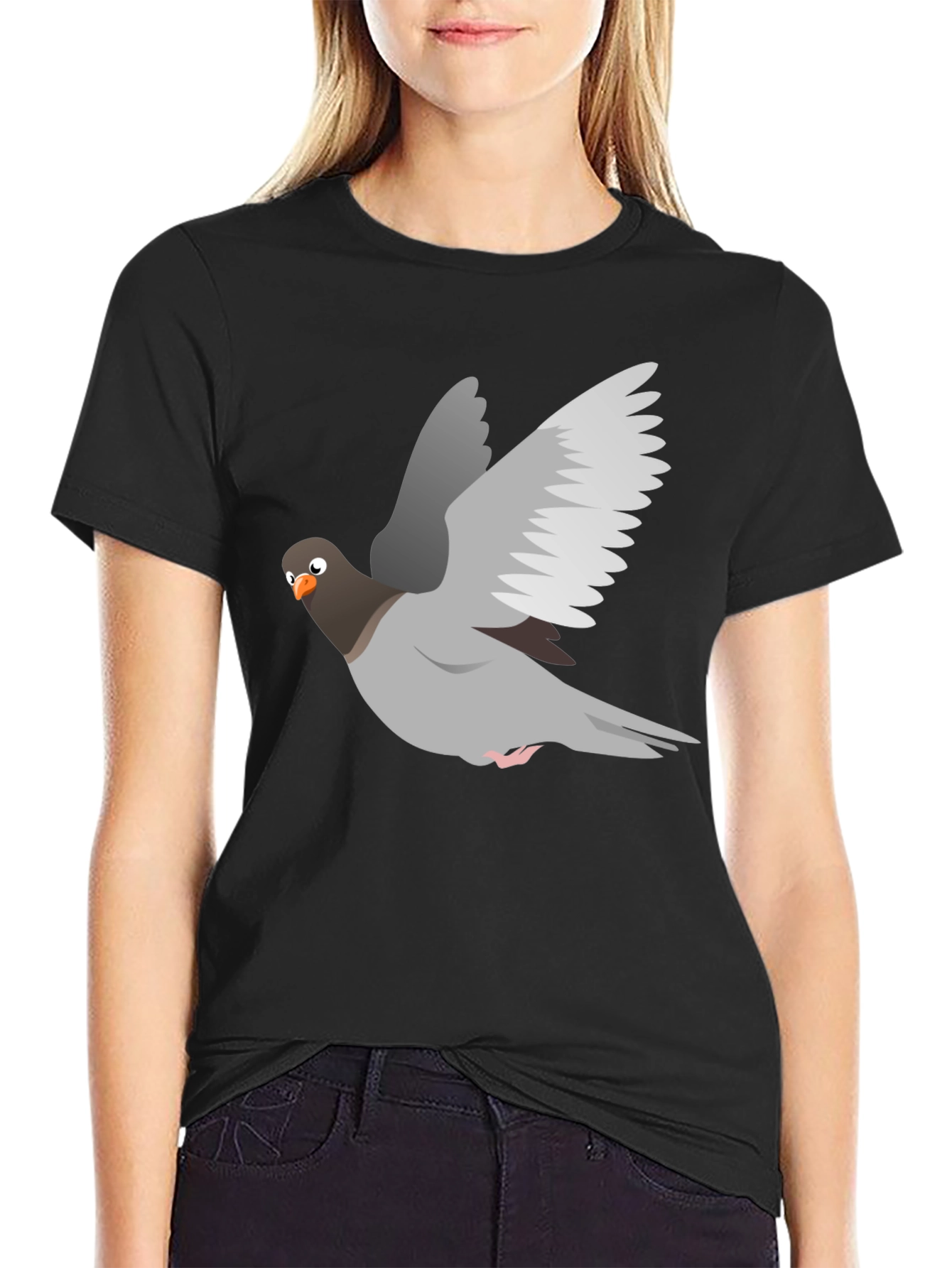 Pigeon Graphic Tee - Soft Cotton Blend