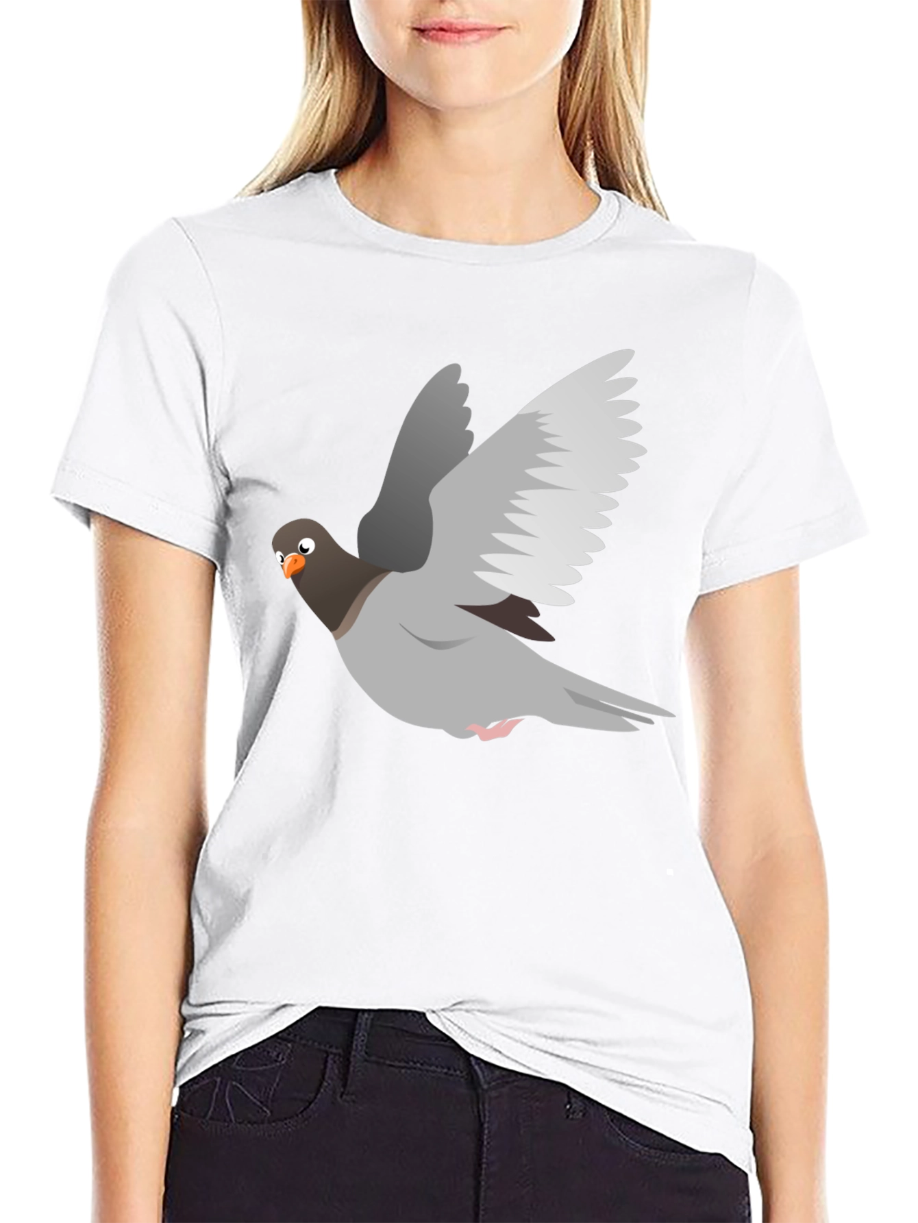 Pigeon Graphic Tee - Soft Cotton Blend
