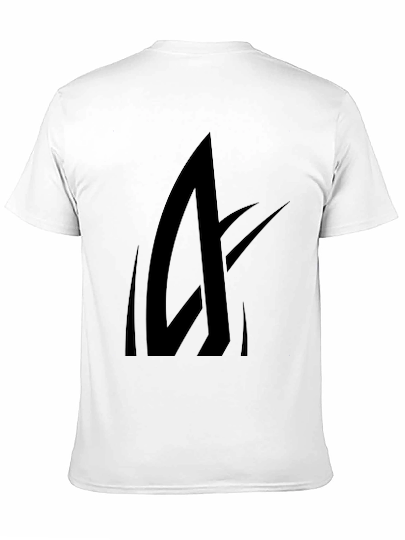 Mens Black Graphic Tee - Abstract Design