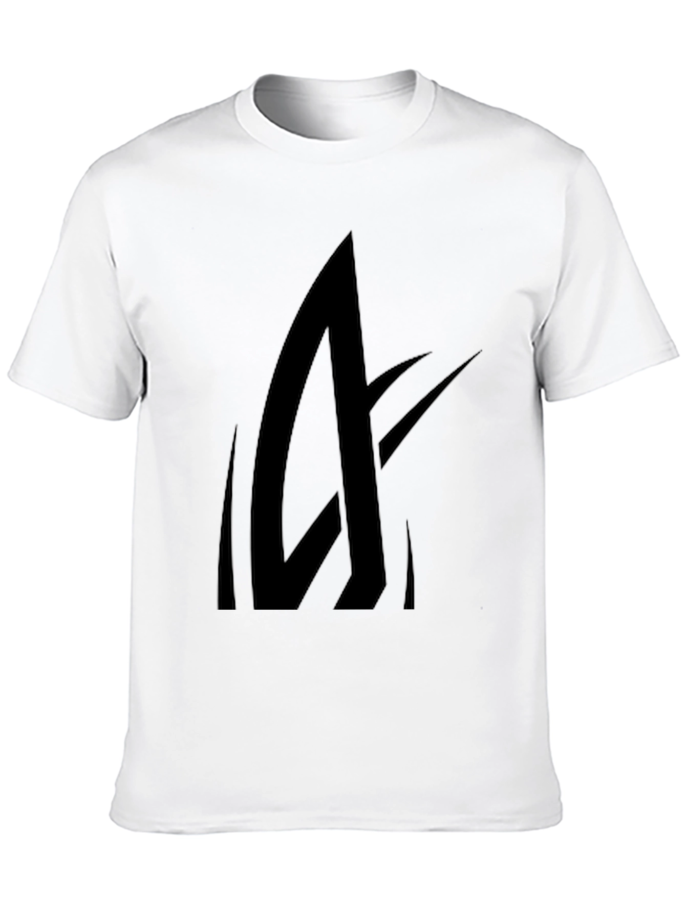 Mens Black Graphic Tee - Abstract Design