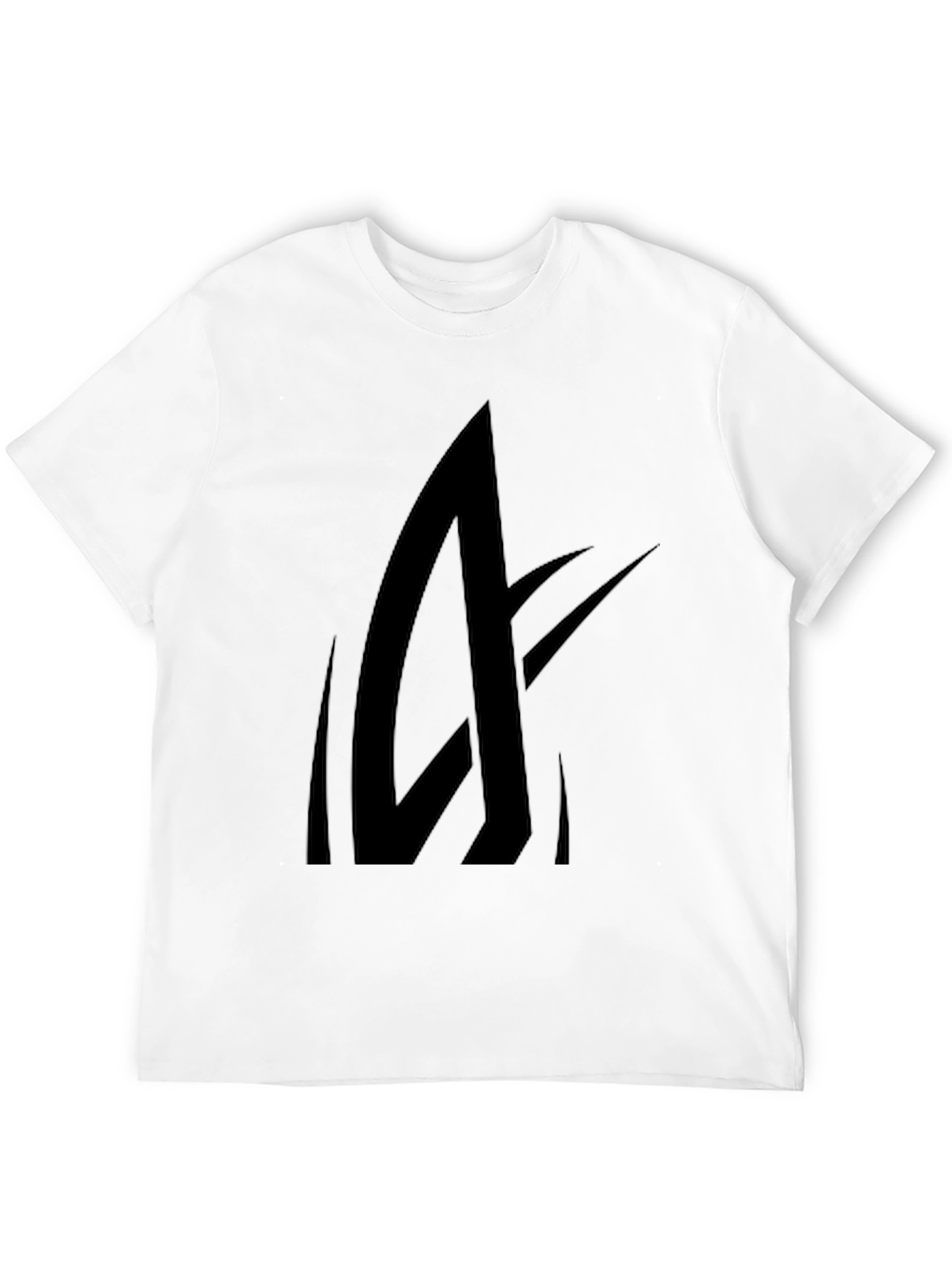 Mens Black Graphic Tee - Abstract Design