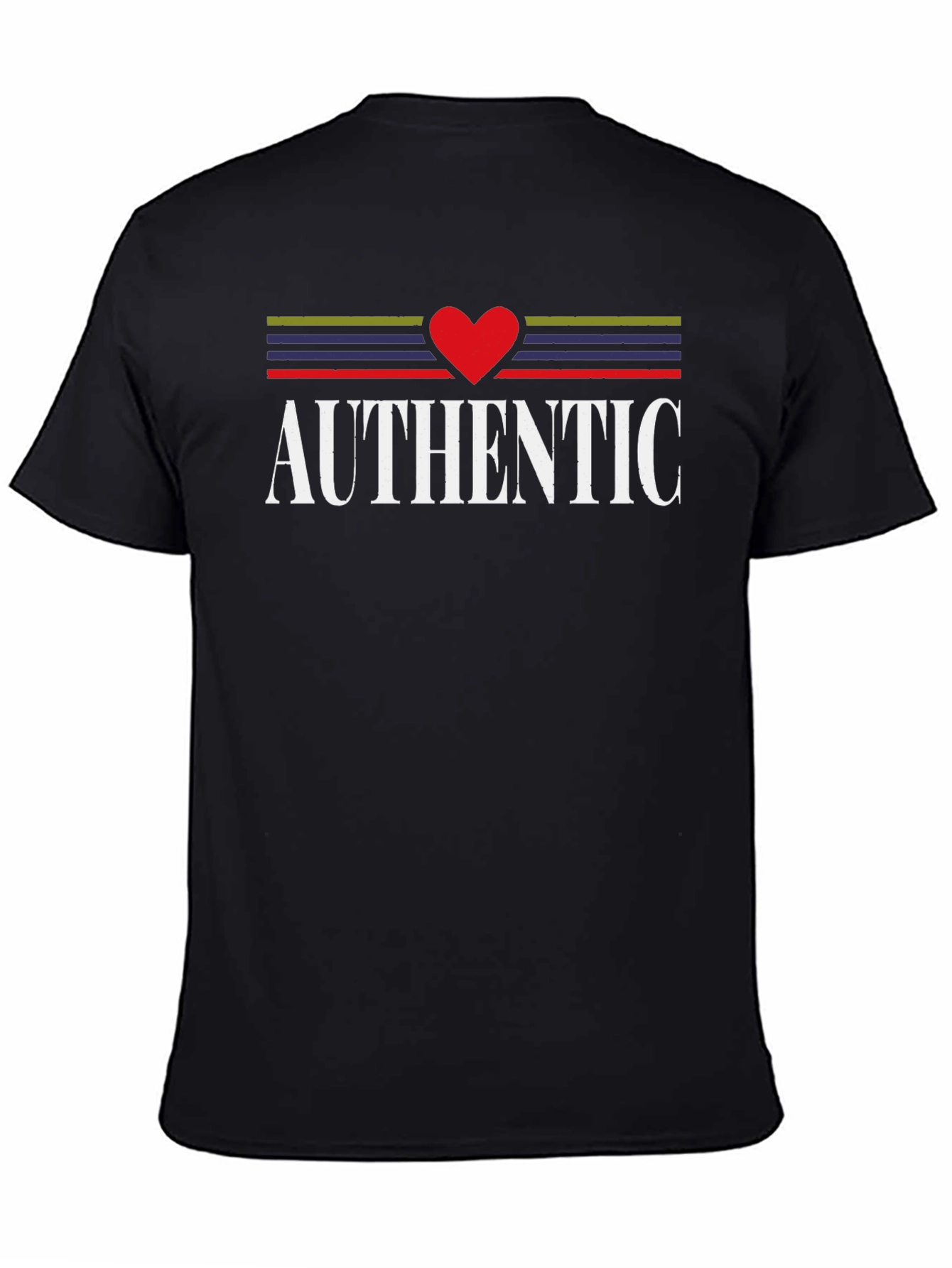 Authentic Heart Graphic T-Shirt - Black
