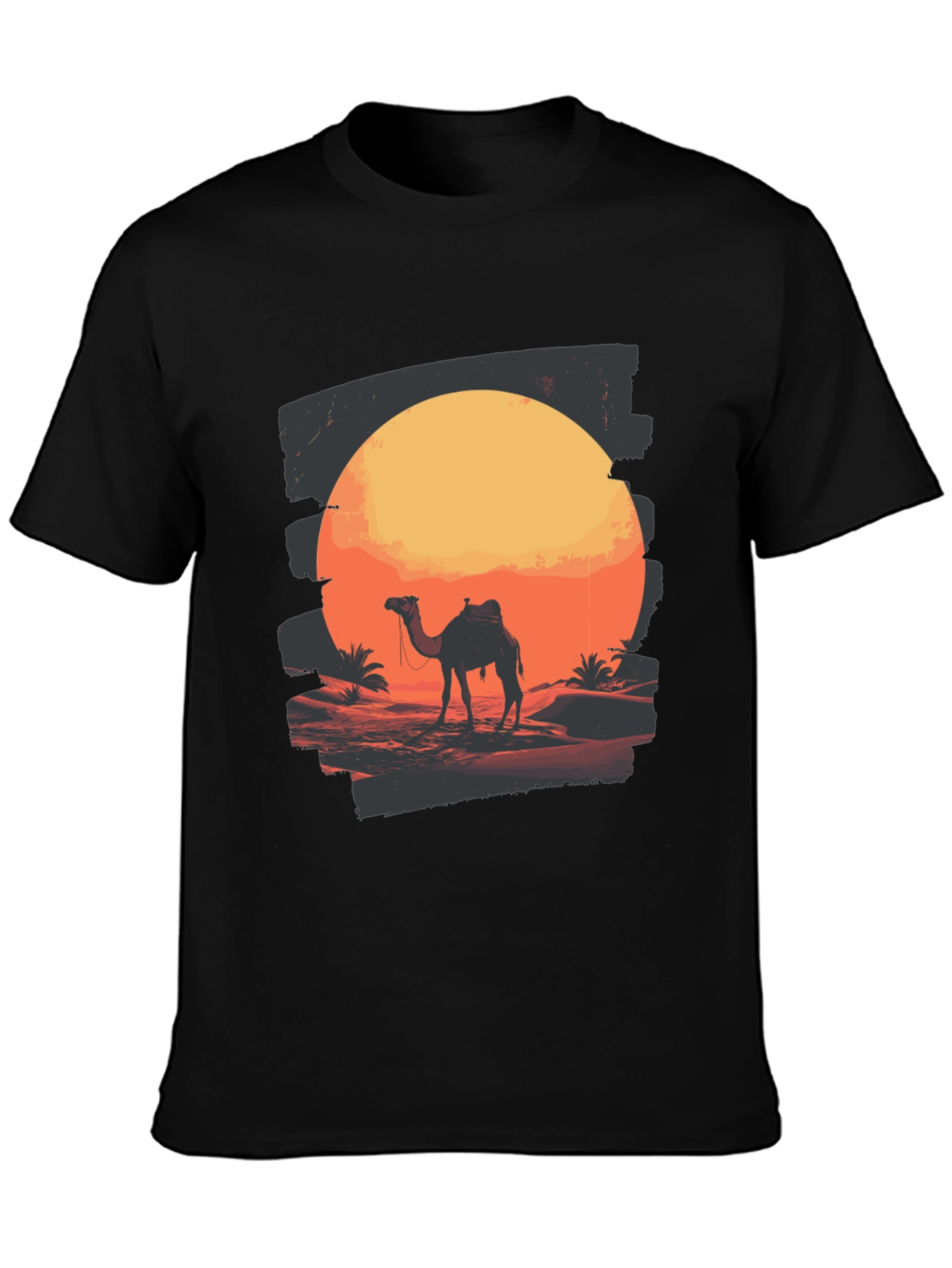 Desert Sunset Camel Graphic T-Shirt