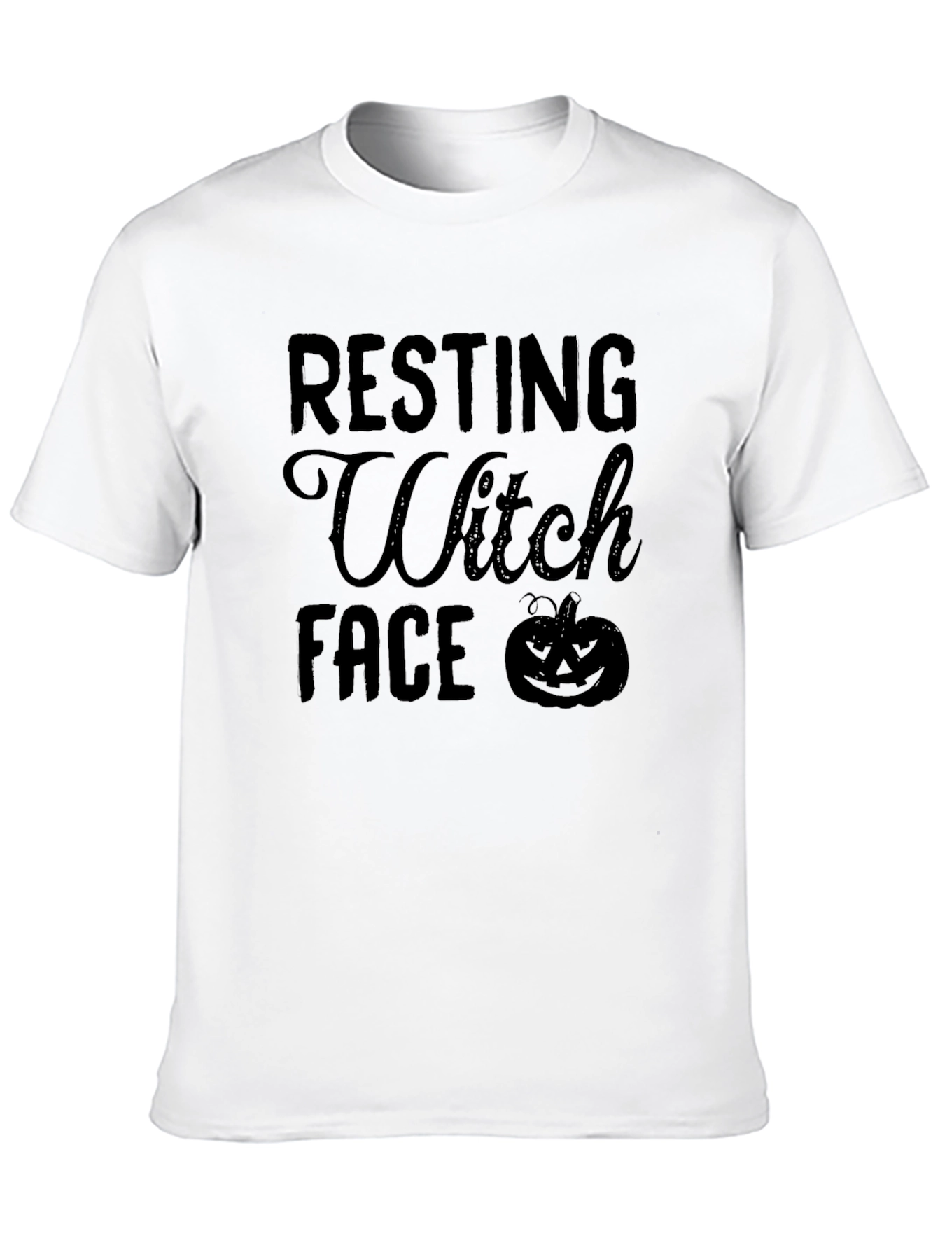 Resting Witch Face Graphic Halloween T-Shirt