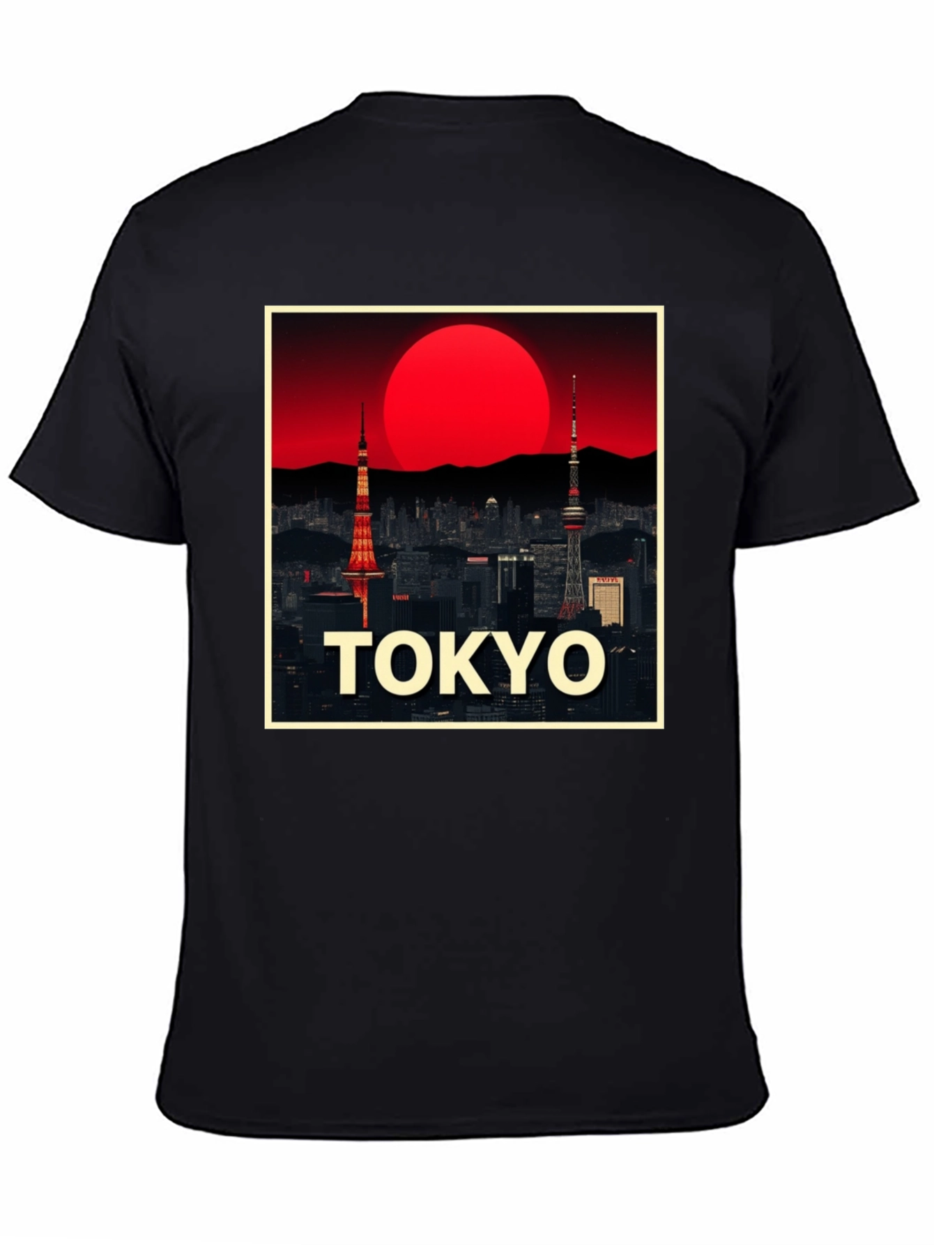 Tokyo Sunset Graphic T-Shirt - Cool City Skyline Design