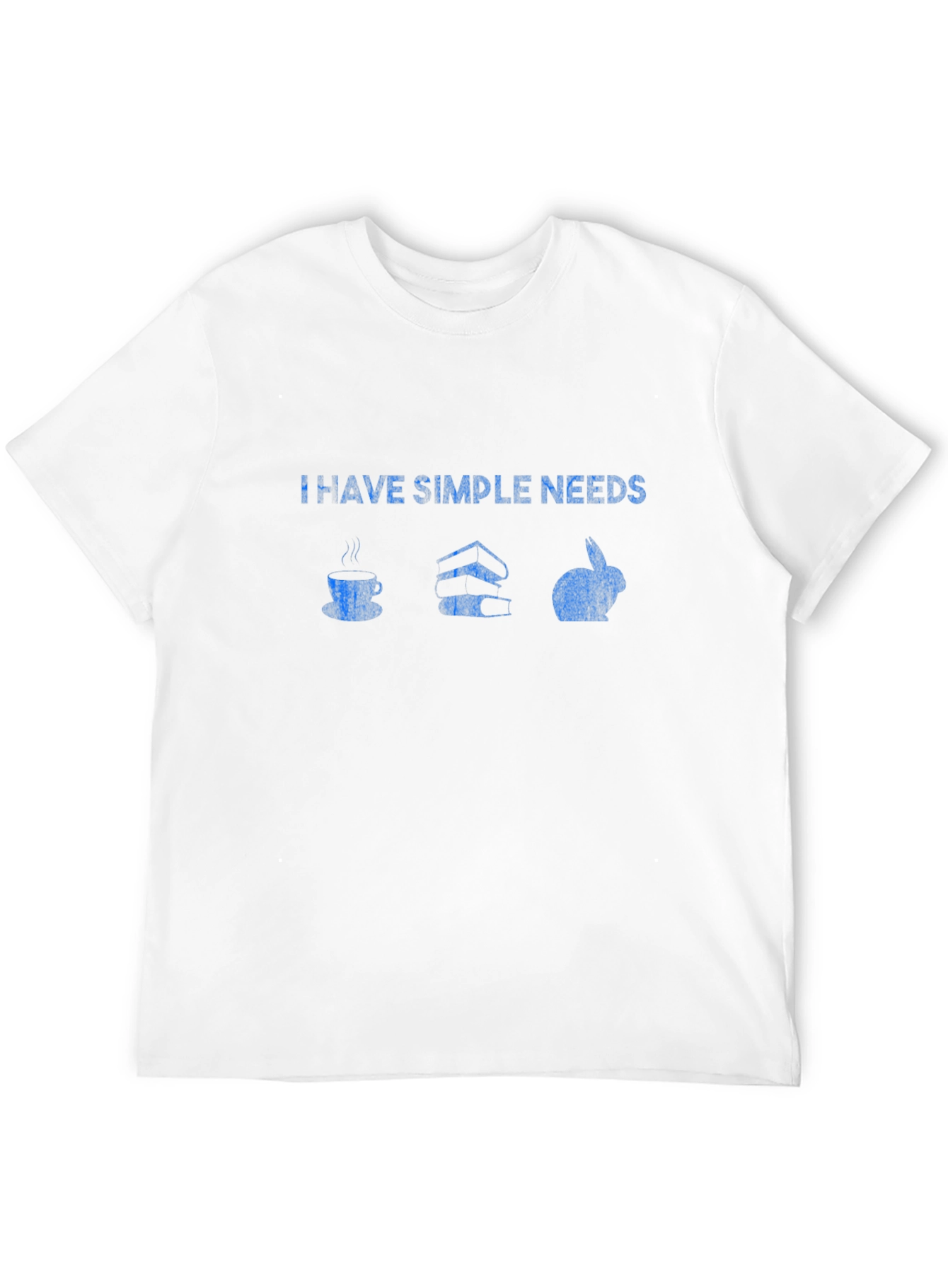 Simple Needs T-Shirt: Coffee Books & Rabbits